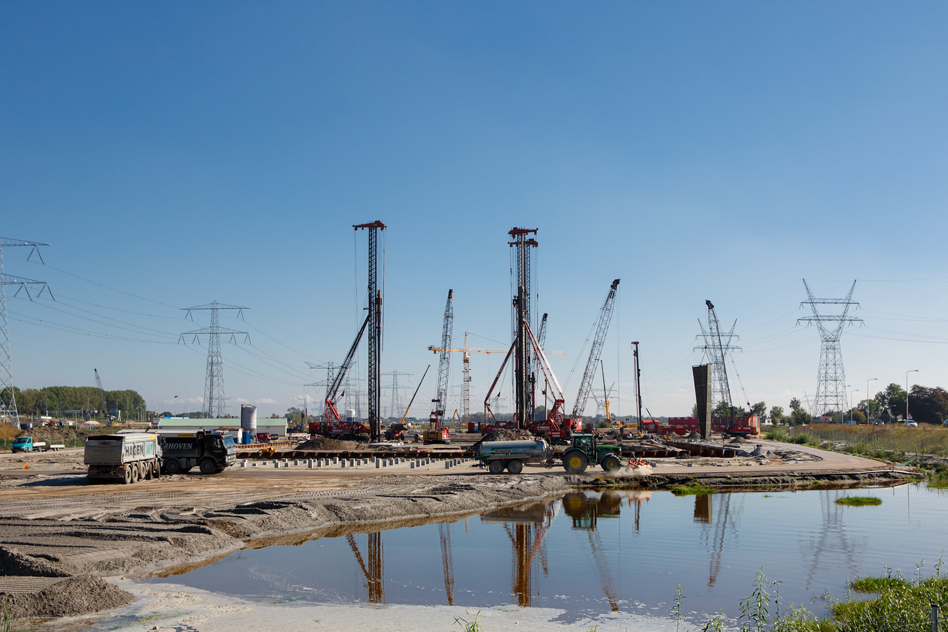 aanleg A1 bij Muiden