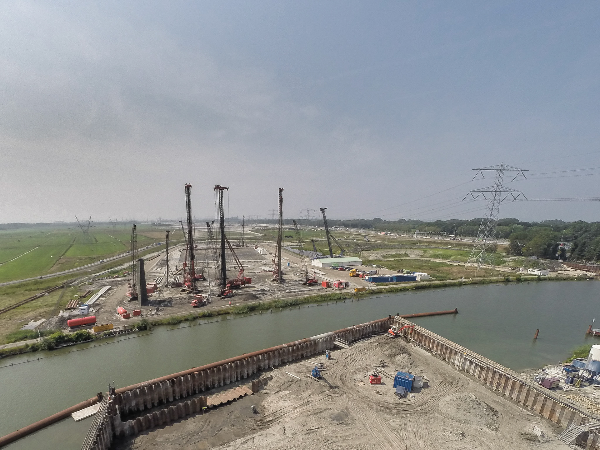 aanleg A1 bij Muiden