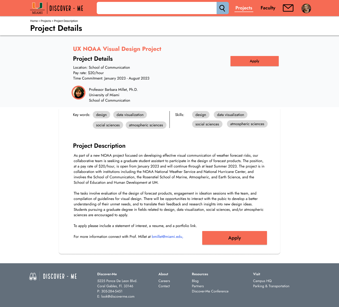 Project Details / Application