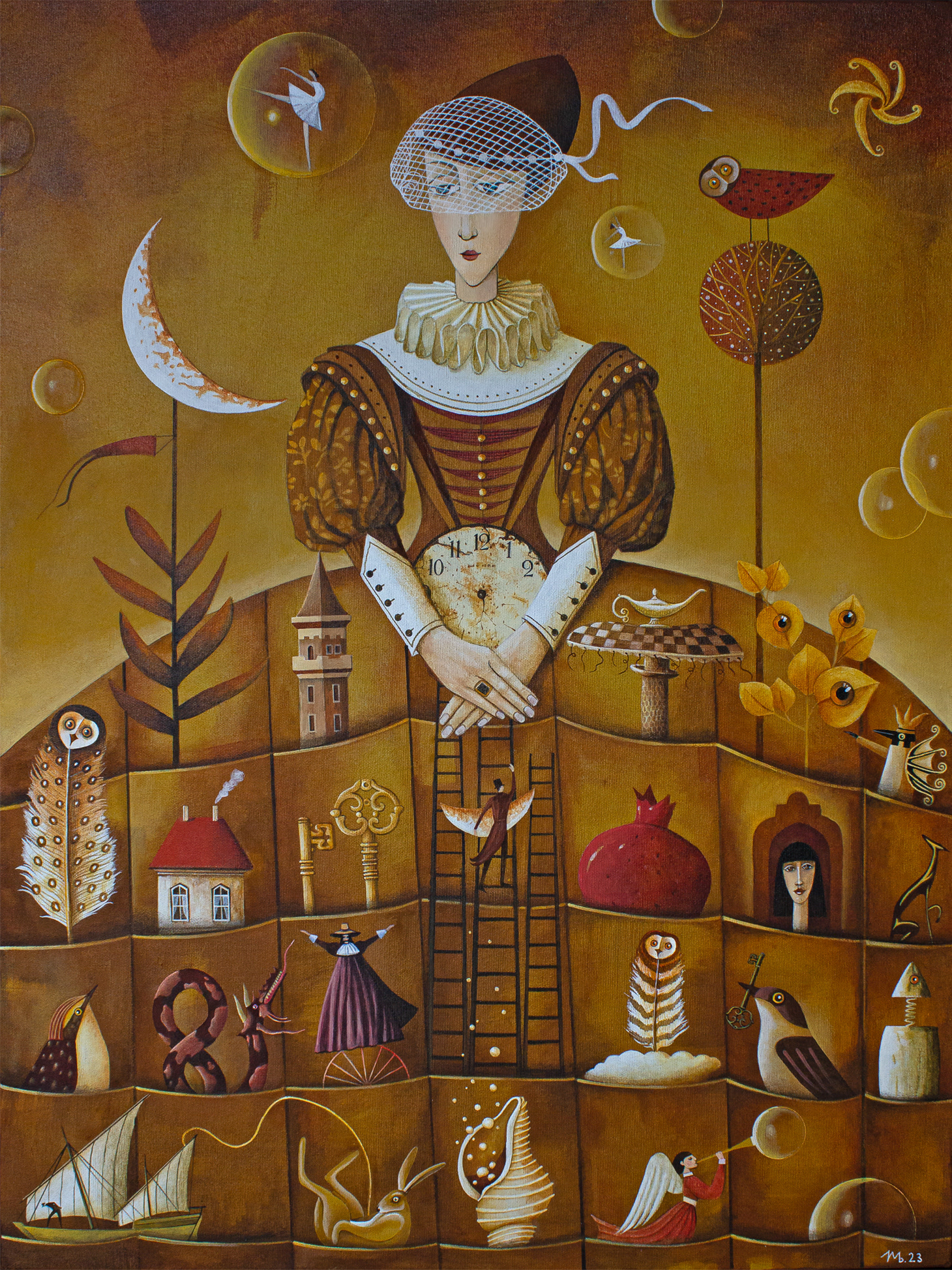 "Pocket Stories", acrylic on canvas, 80x60 cm