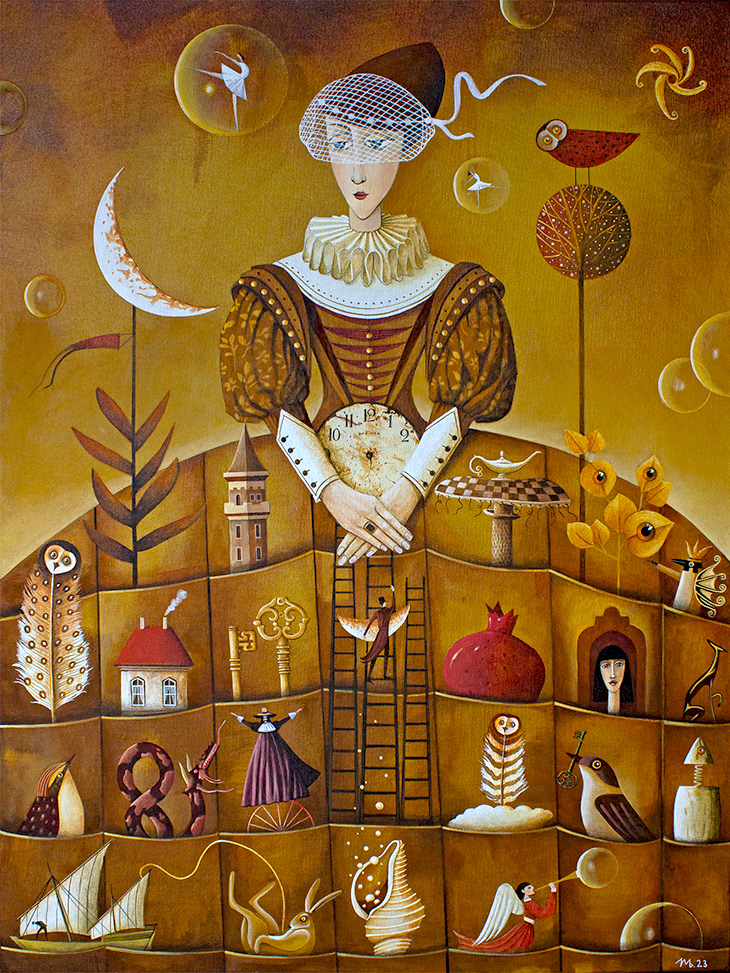 "Pocket Stories", acrylic on canvas, 80x60 cm