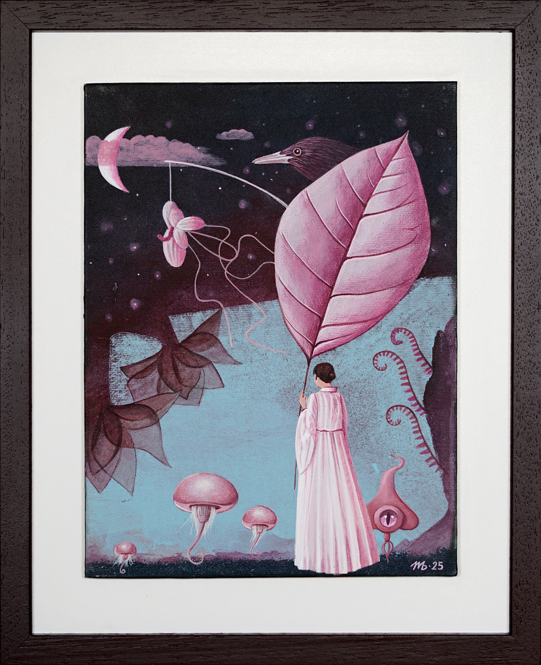 "Nocturnal Bride" acrylic on canvas, 24x18 cm