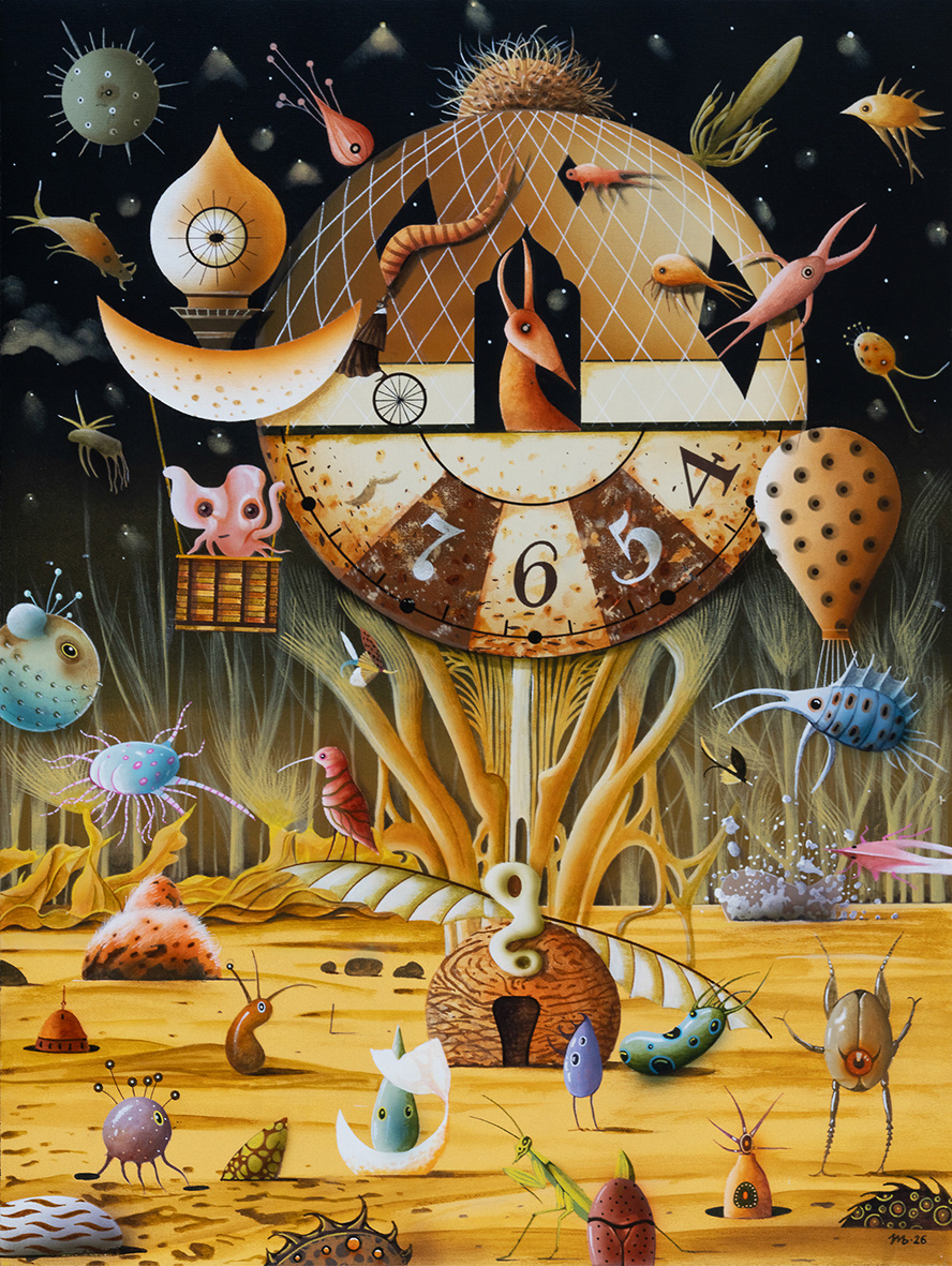 "Strange Hour", 80x60 cm, acrylic on canvas