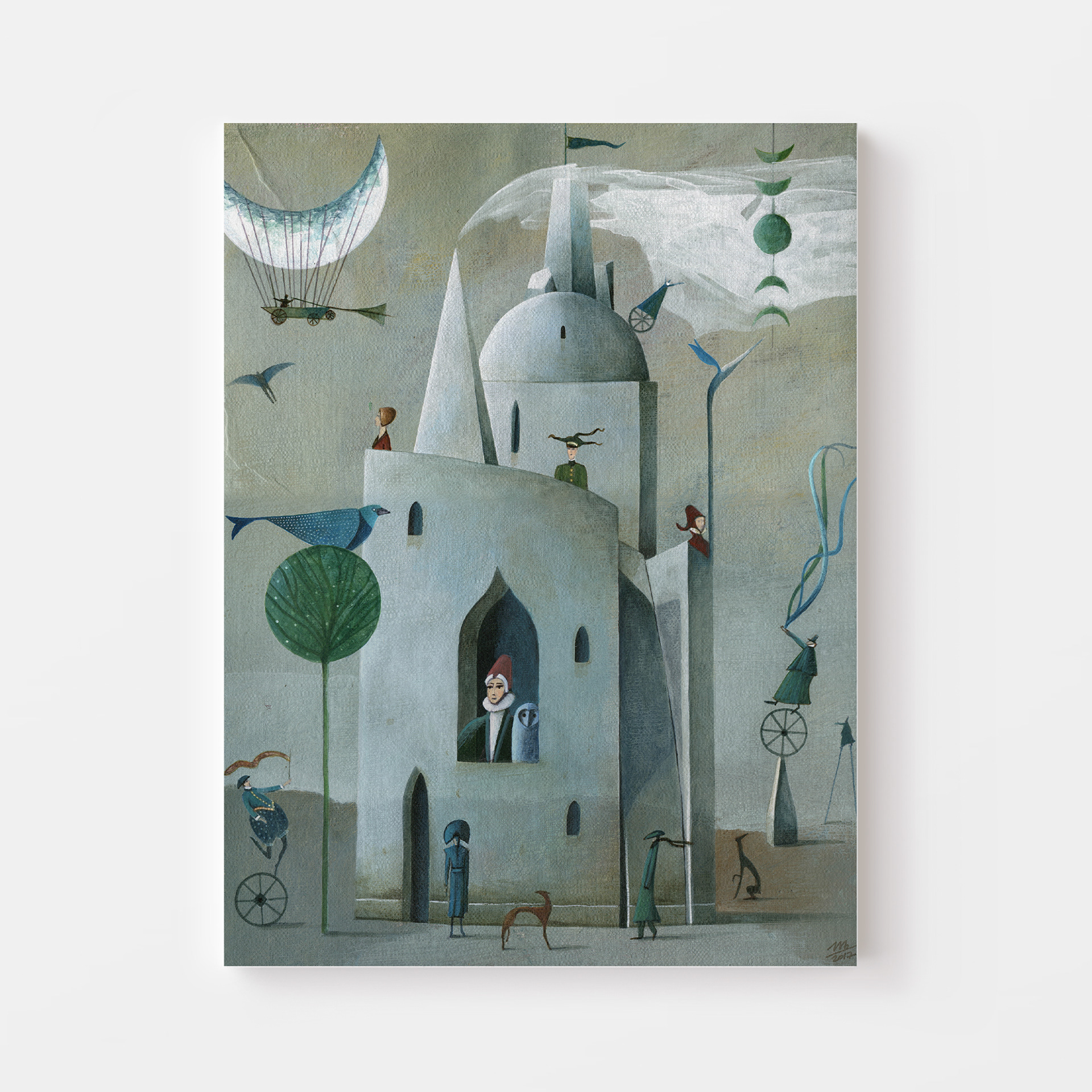 "Mist Kingdom", acrylic on paper, 2017