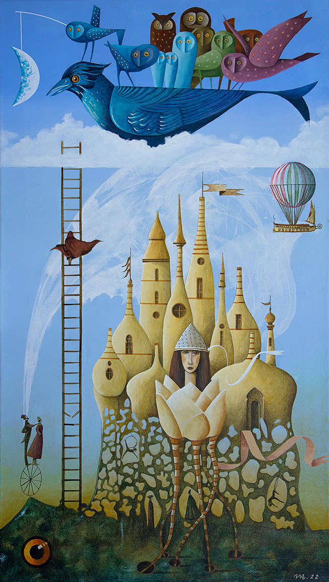 "Midheaven", acrylic on canvas, 40x70 cm