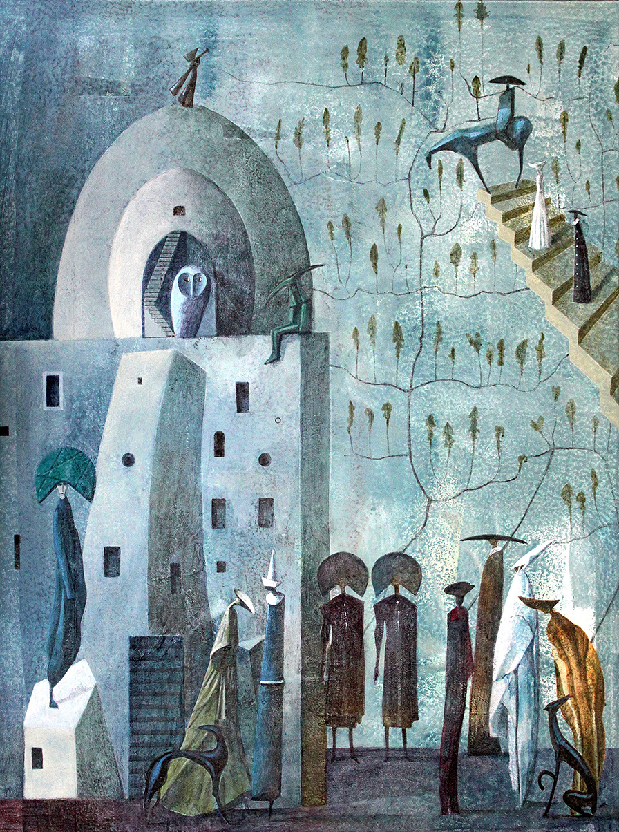 "Dream Palace", acrylic on paper, 2016