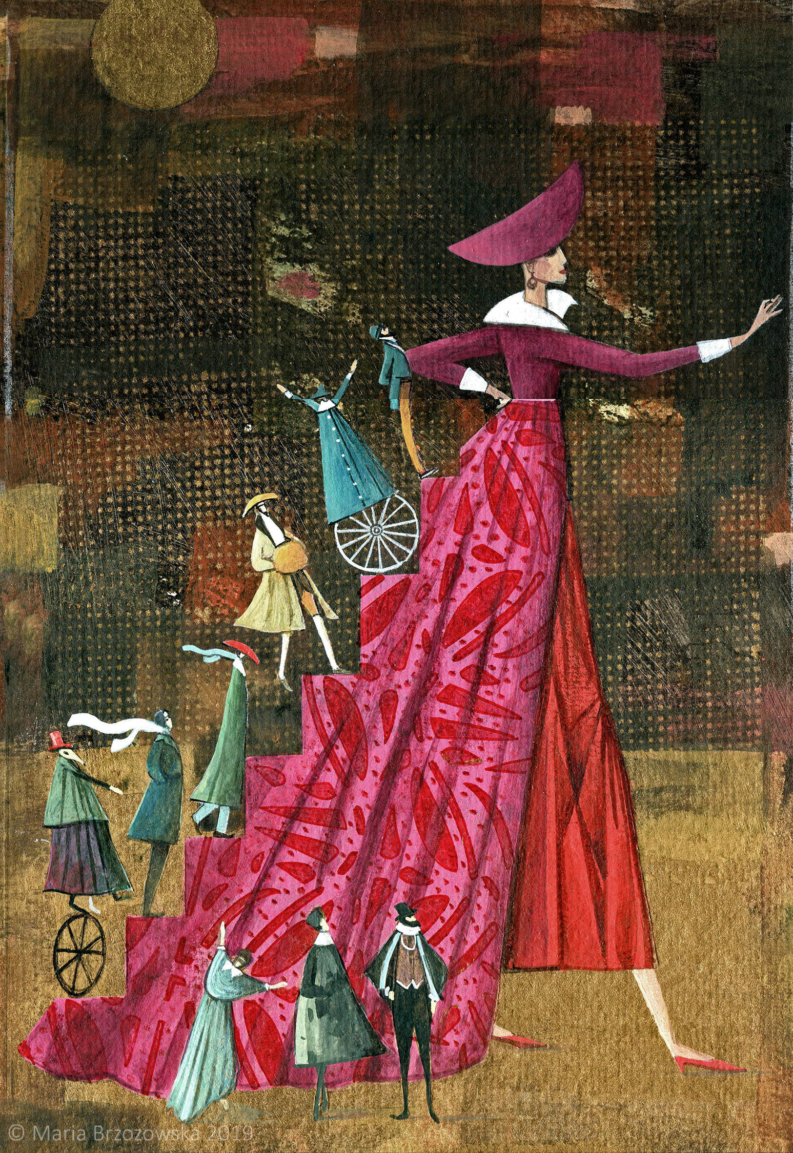 "House of Fashion", acrylic on paper, 2016