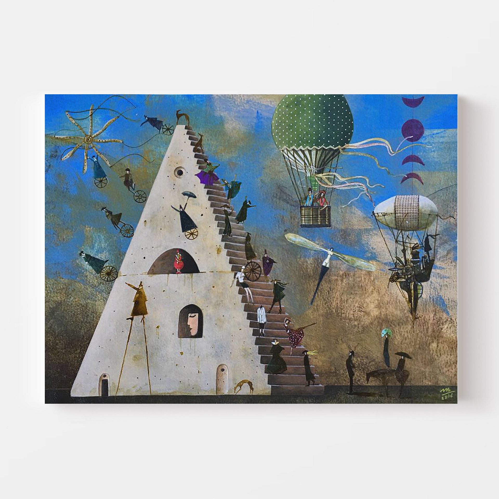 "Peculiar Travel" acrylic on paper, 2016