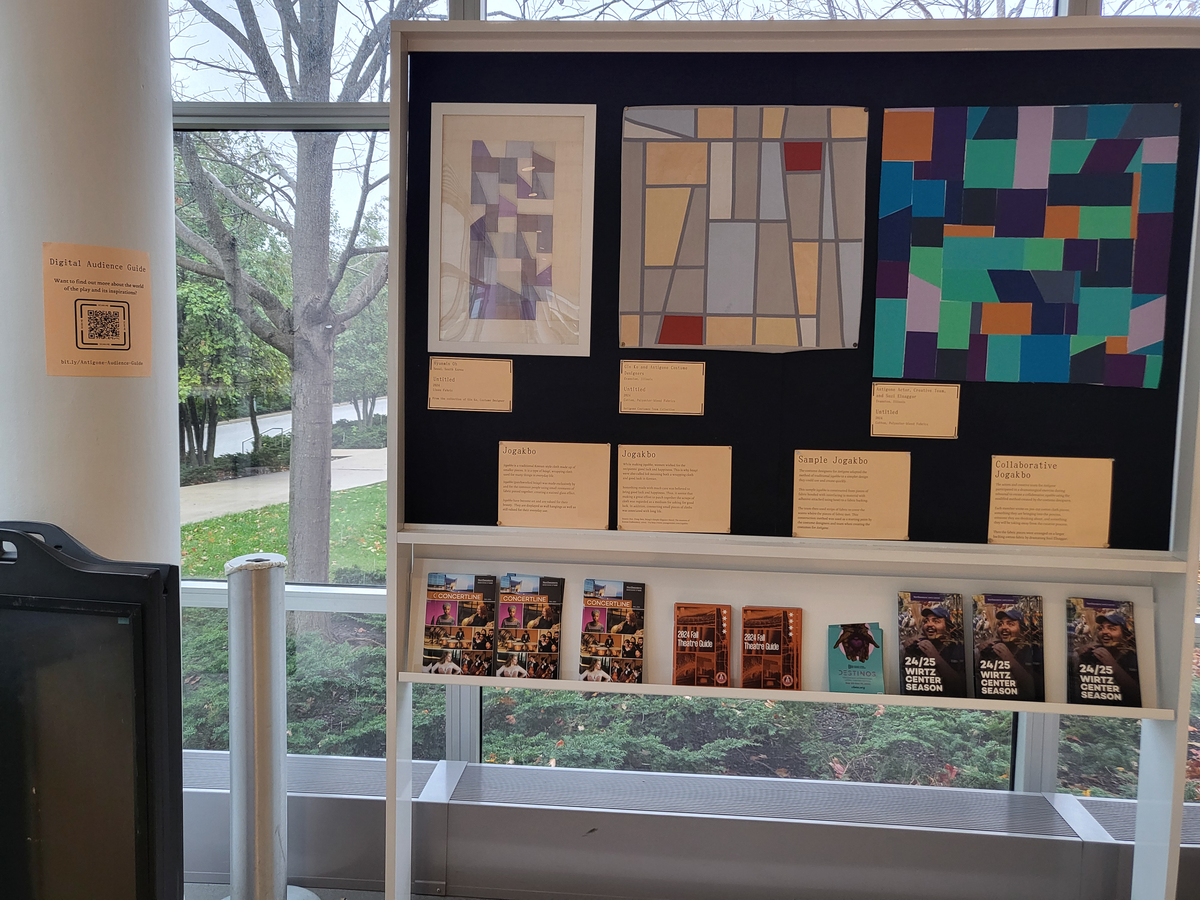 Board by Dramaturg Suzi Elnaggar about Jogakbo (traditional patchwork technique)