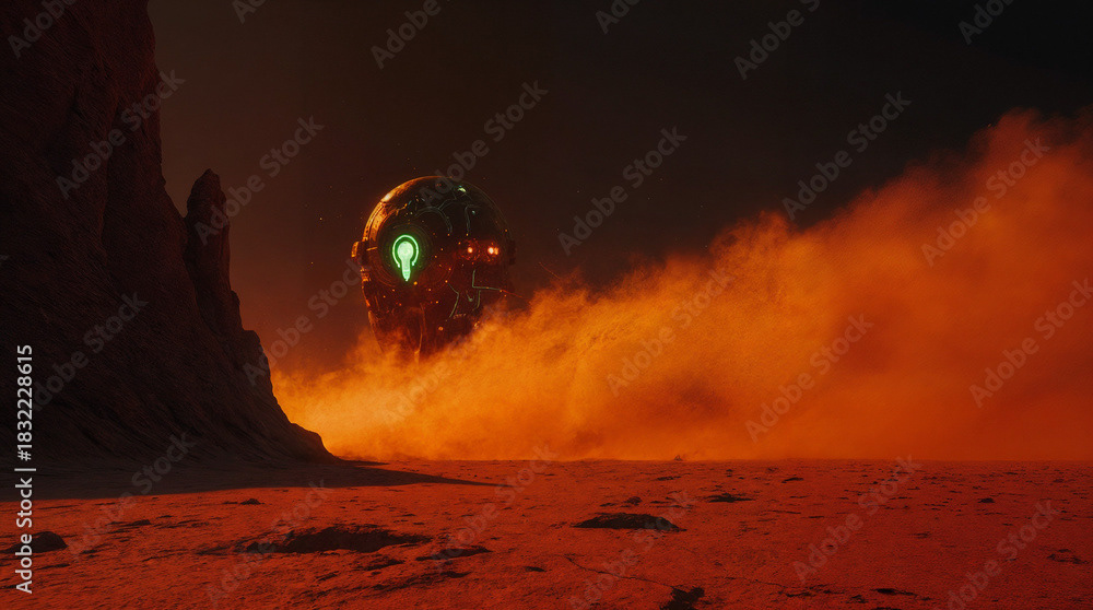 Red Desert Planet – Cinematic Sci-Fi Landscape