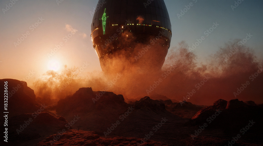 Red Desert Planet – Cinematic Sci-Fi Landscape