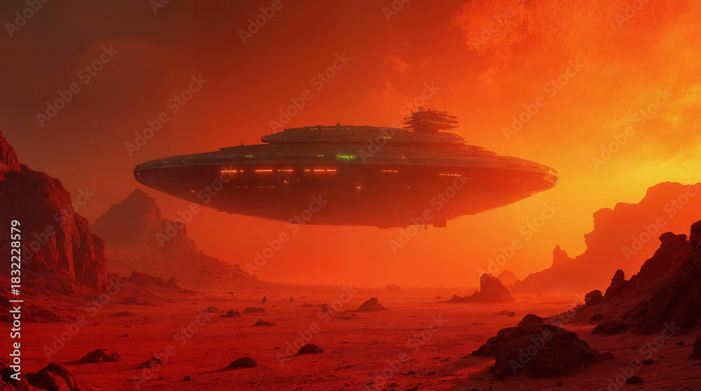 Red Desert Planet – Cinematic Sci-Fi Landscape