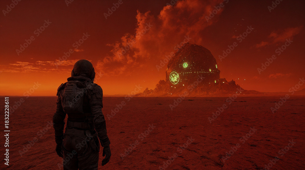 Red Desert Planet – Cinematic Sci-Fi Landscape