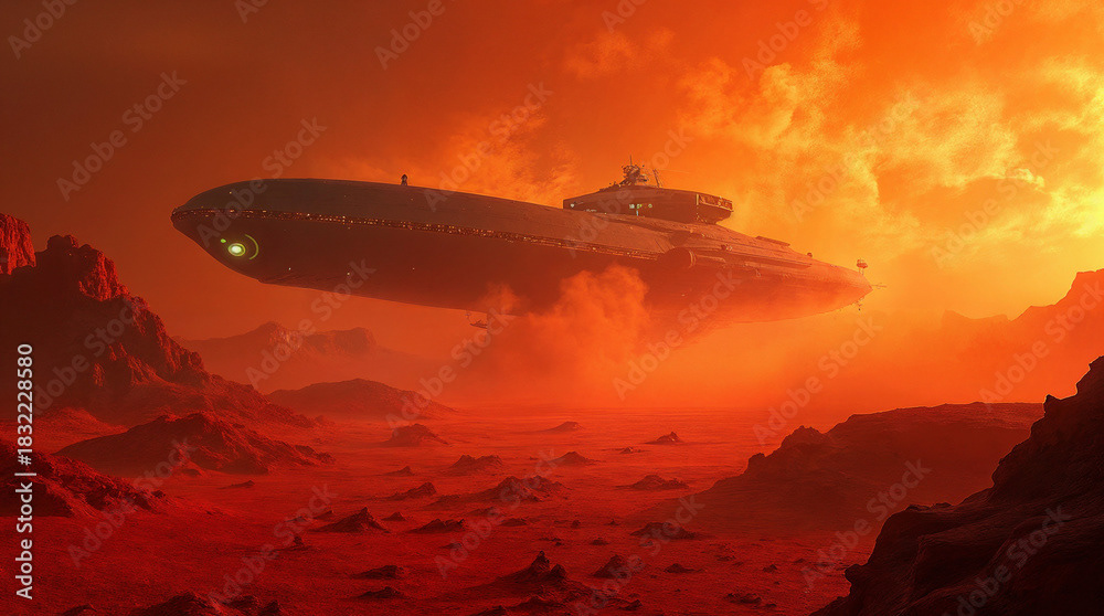 Red Desert Planet – Cinematic Sci-Fi Landscape