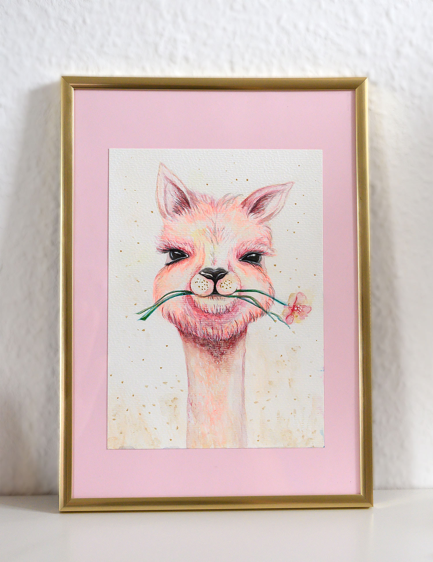 Aquarell – Alpaka Attitude