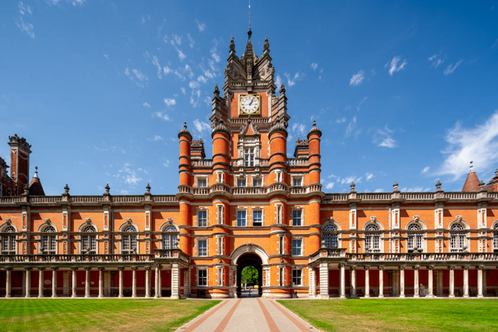 Founder's Building Clock Tower and Main Entrance