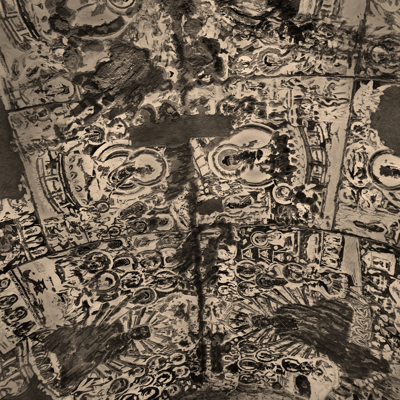 Albumen print、中国 トゥルファン, Wall painting | The suburb of Turpan (تۇرپان ۋىلايىتى), CHINA