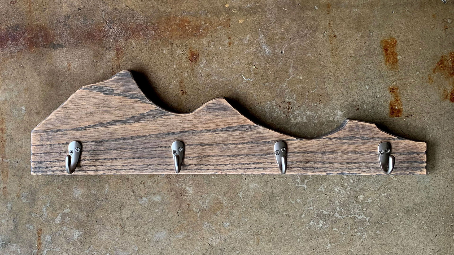 Mountain View Hook Rack - weathered gray (approximately 30” wide) $55