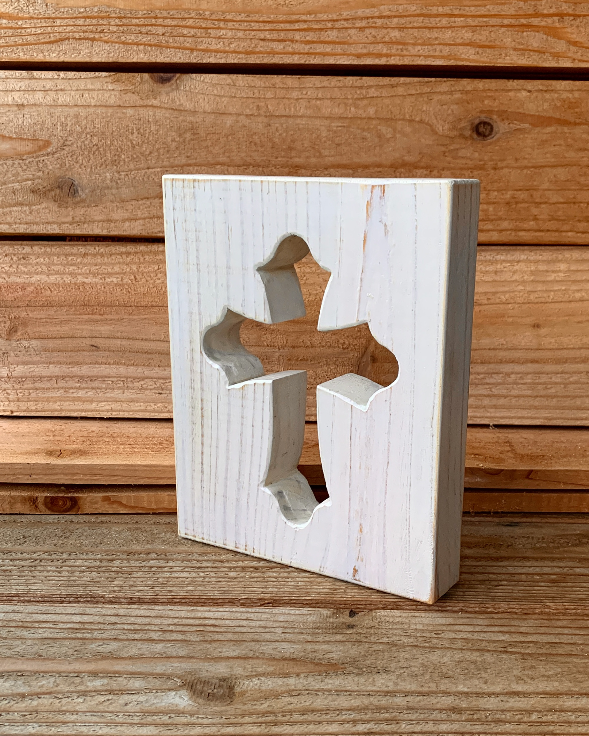 Northampton (hollow) - whitewash (approximately 10" tall) $35