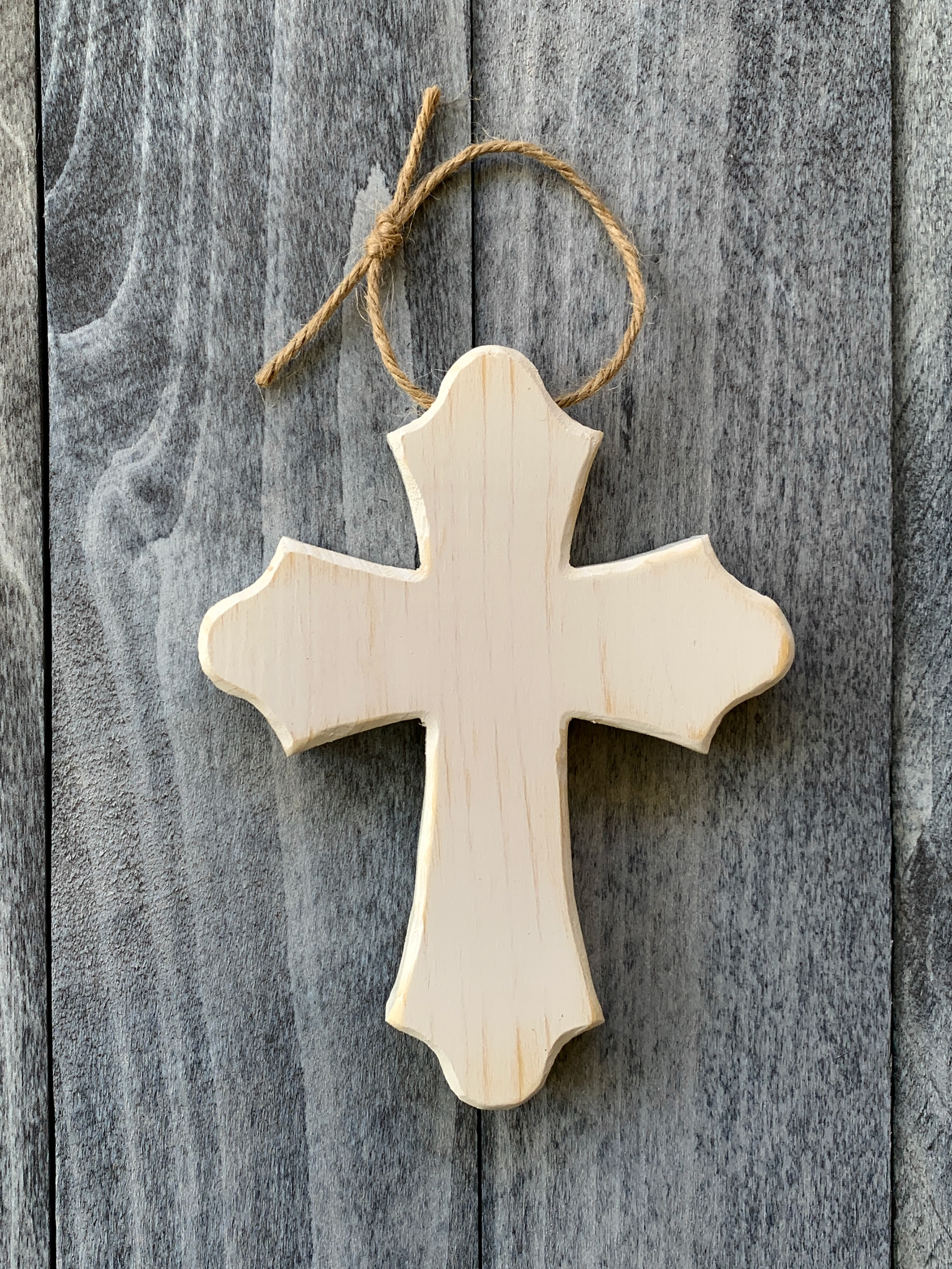 Northampton (jute lanyard) - whitewash (approximately 6" tall) $15