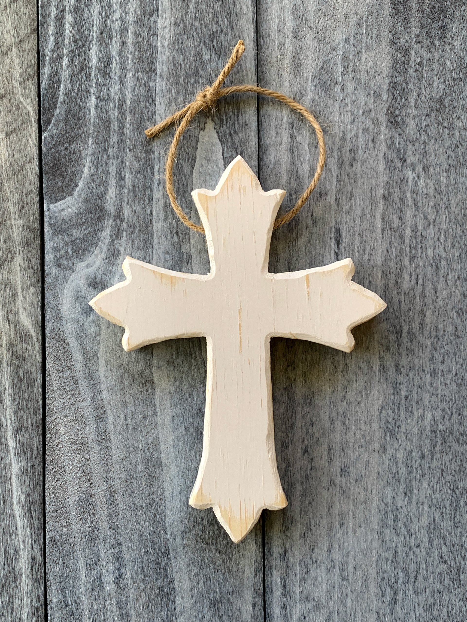 Colchester (jute lanyard) - whitewash (approximately 6" tall) $15