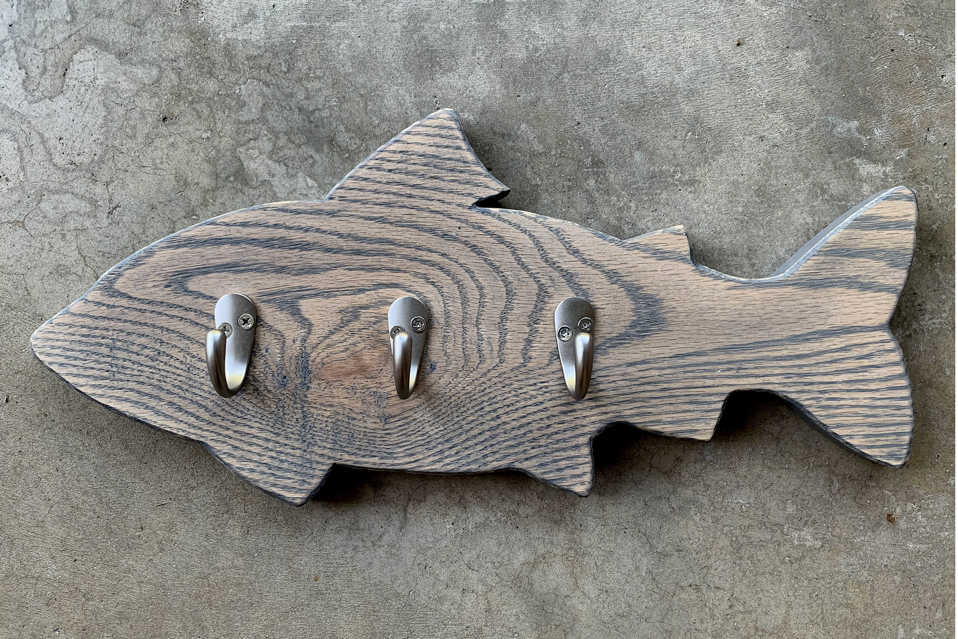 Catch of the Day Hook Rack - weathered gray (approximately 14” wide) $45