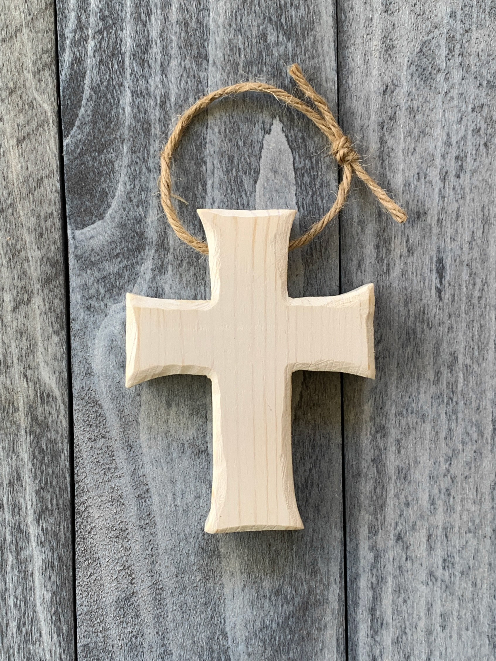 Woodbury (jute lanyard) - whitewash (approximately 4" tall) $10