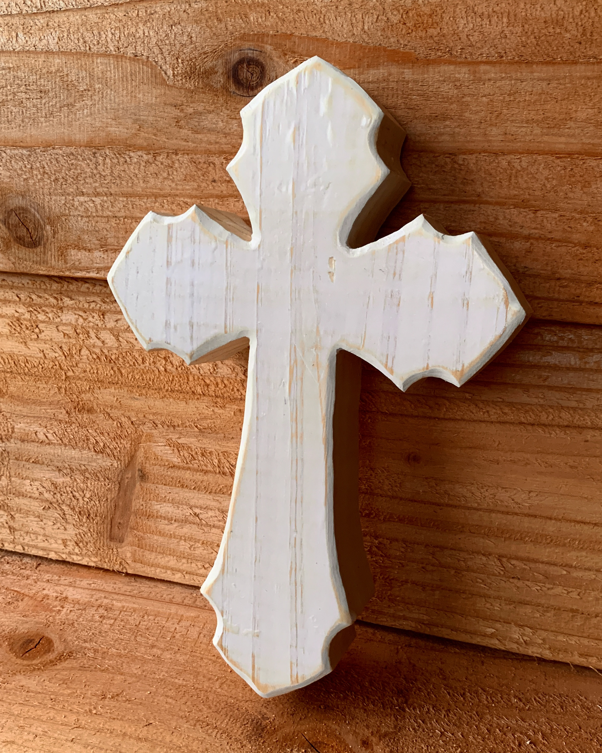Table Cross - whitewash (approximately 8" tall) $25