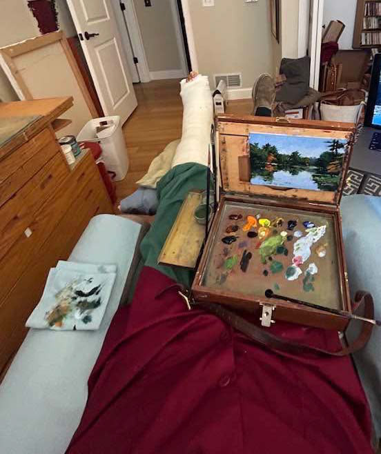 Studio set up with cast