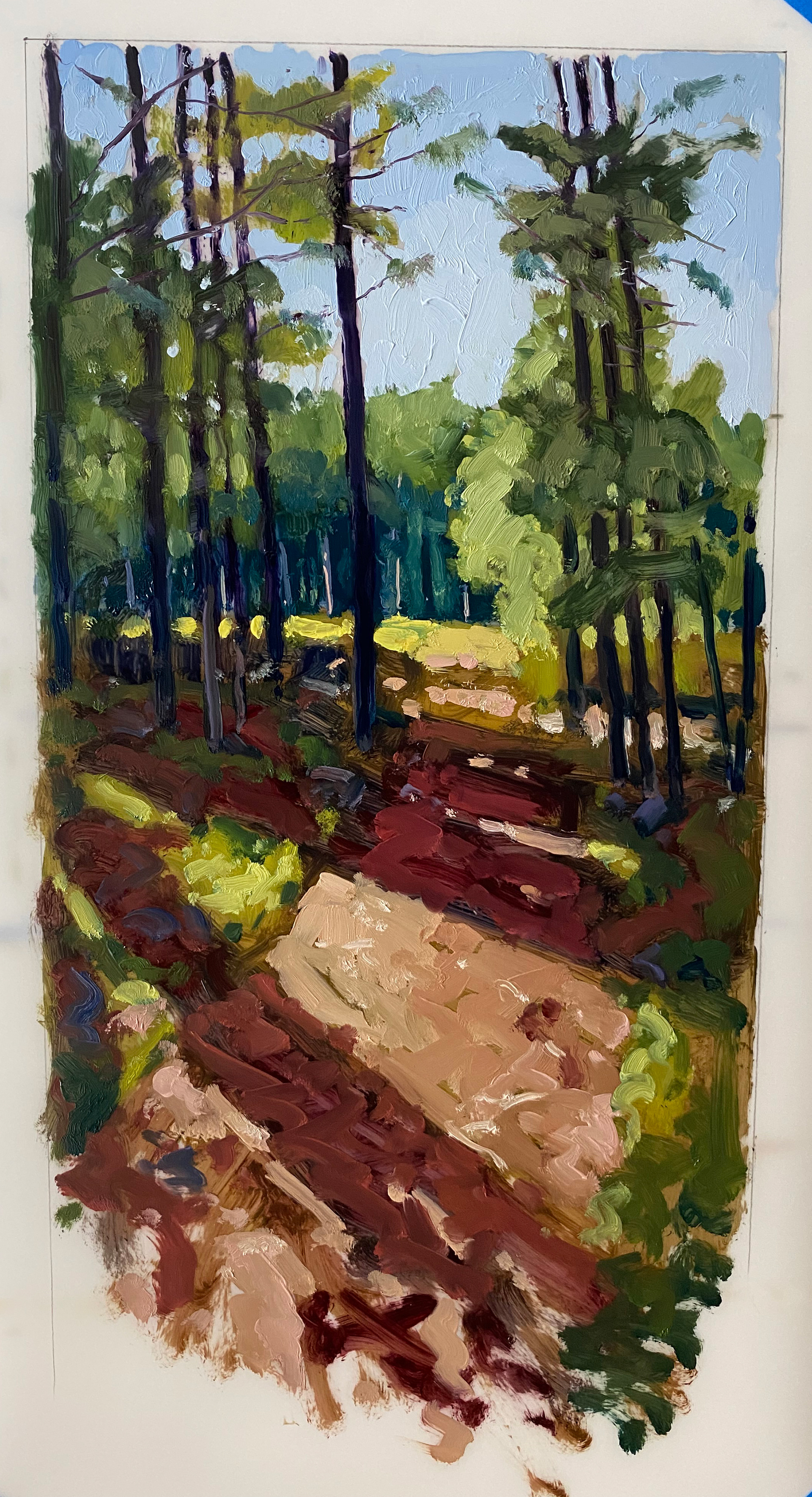 Shadows 8 x 16 oil on Mylar