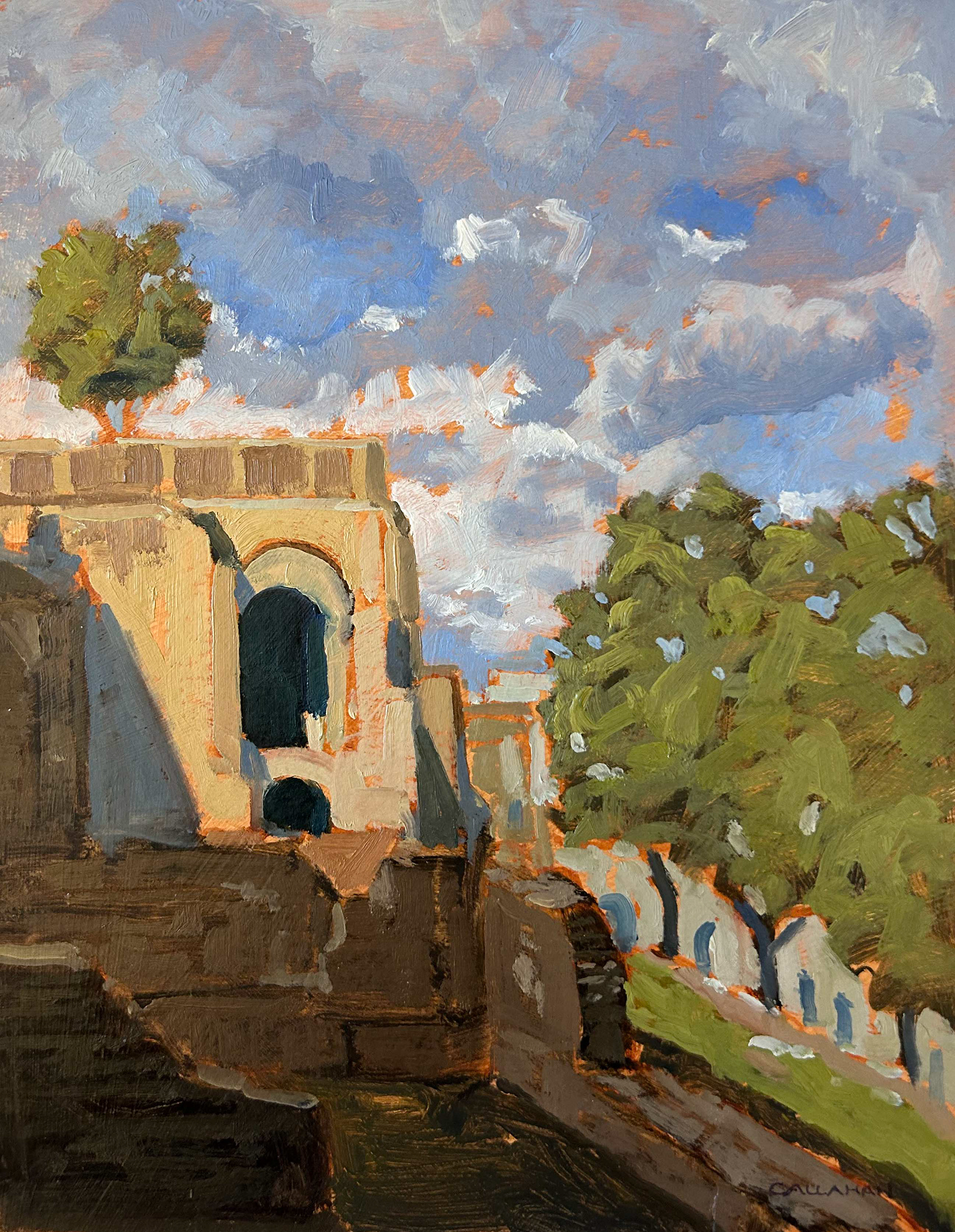 Domus Tiberiana 8x10 oil on panel