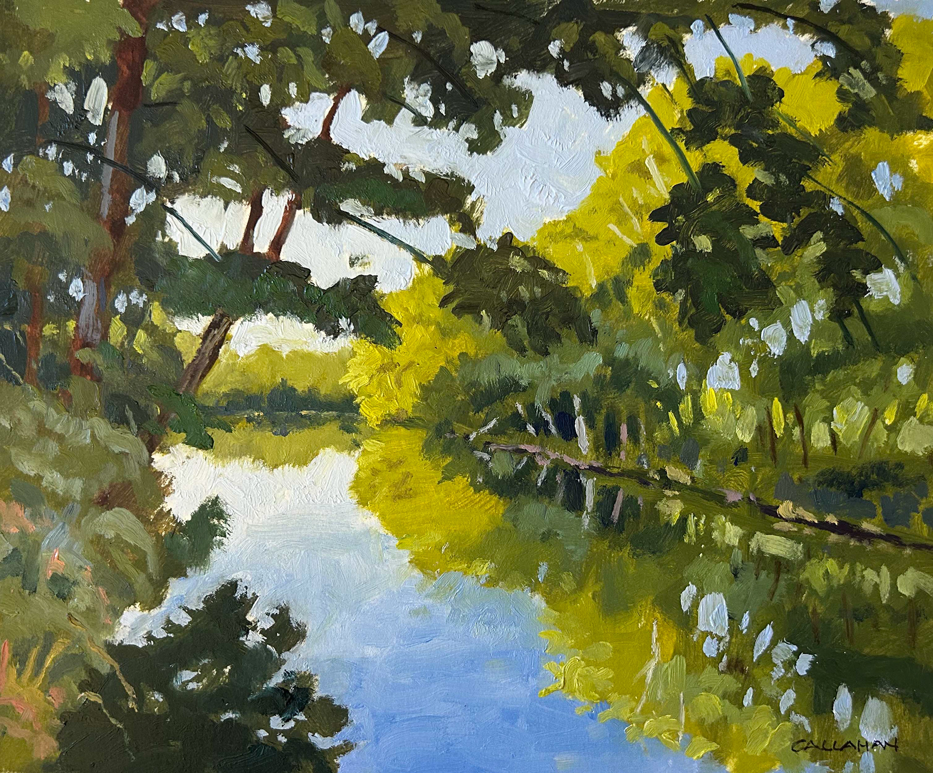 Along the Contoocook River 10x8 oil on panel