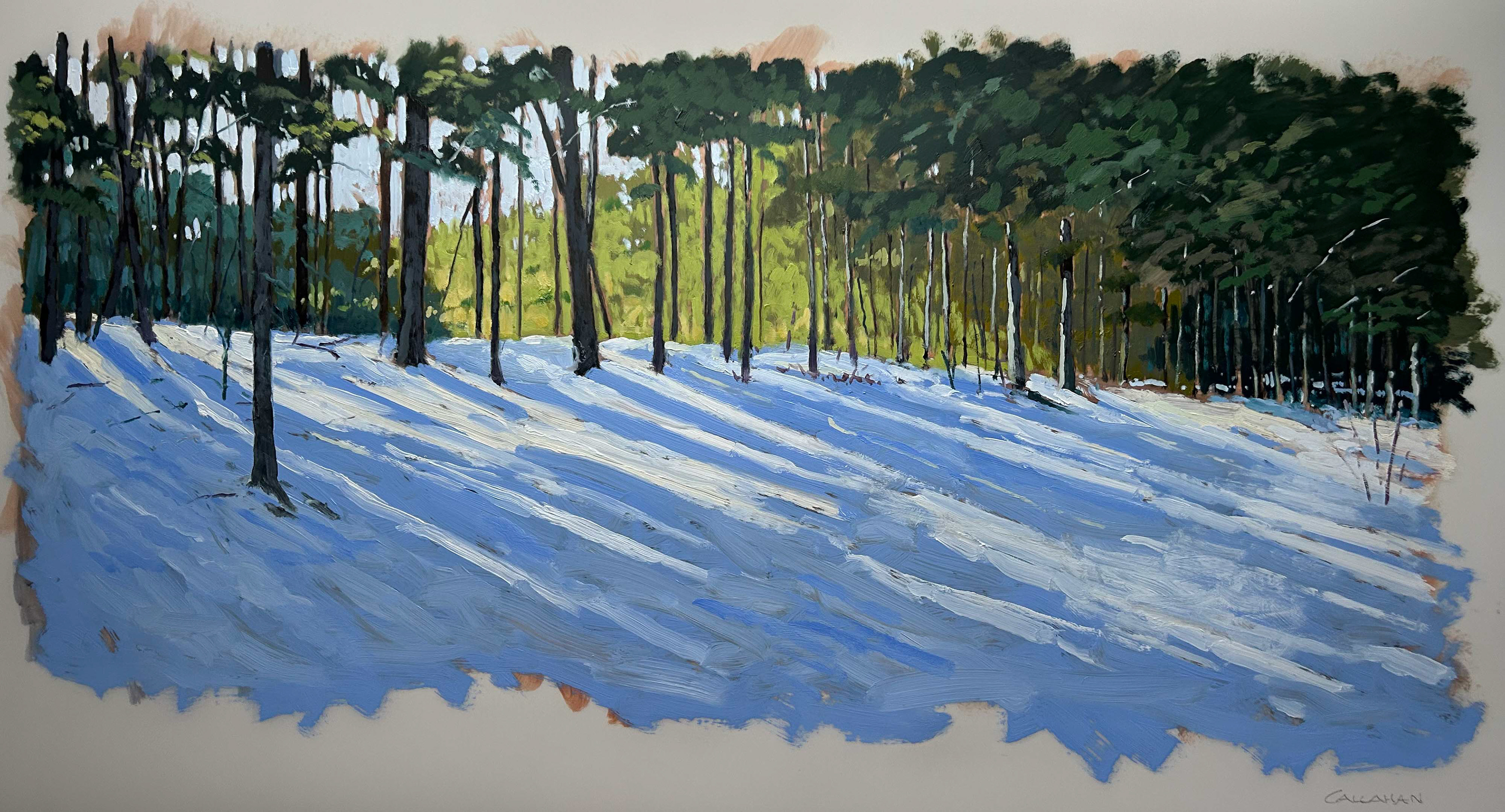 Morning Light on SPS XC Course 28x14 Oil on Mylar