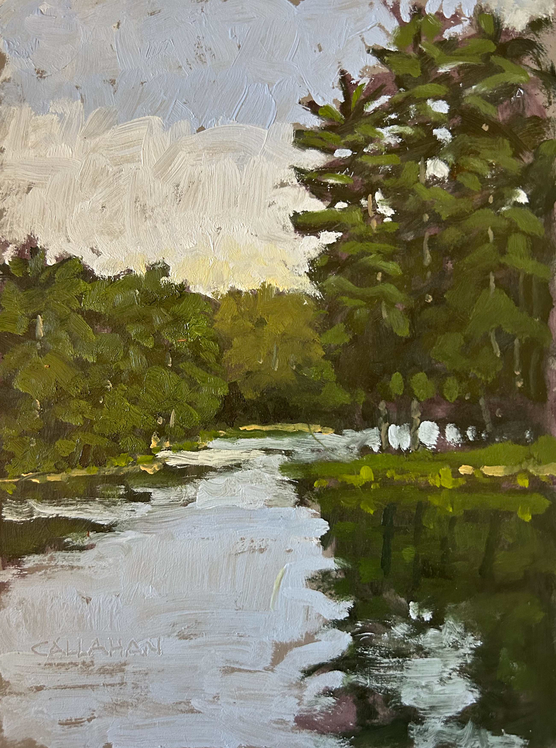 Kimball Lake 3 6x8 oil on panel