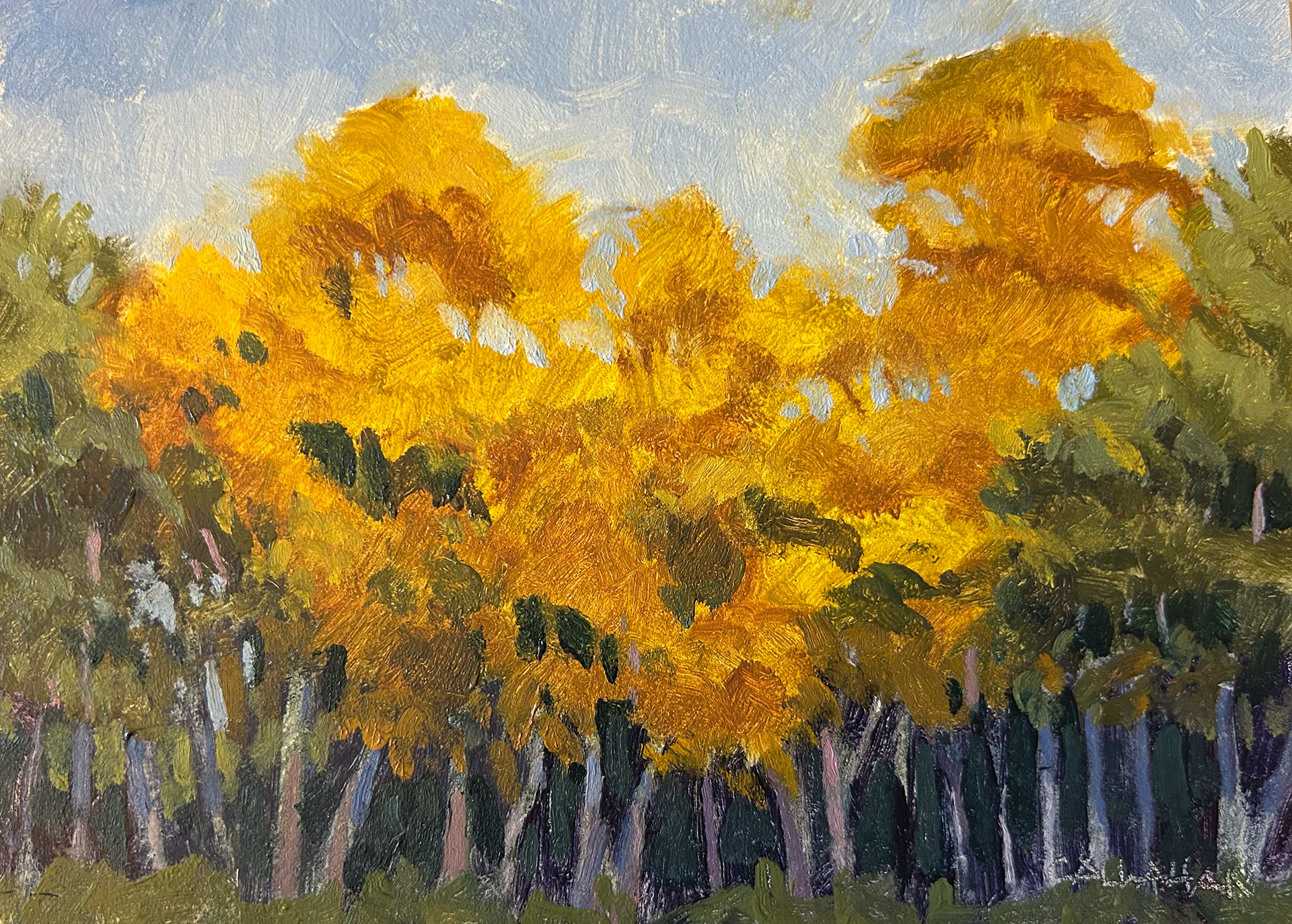 October 8x6 oil on panel