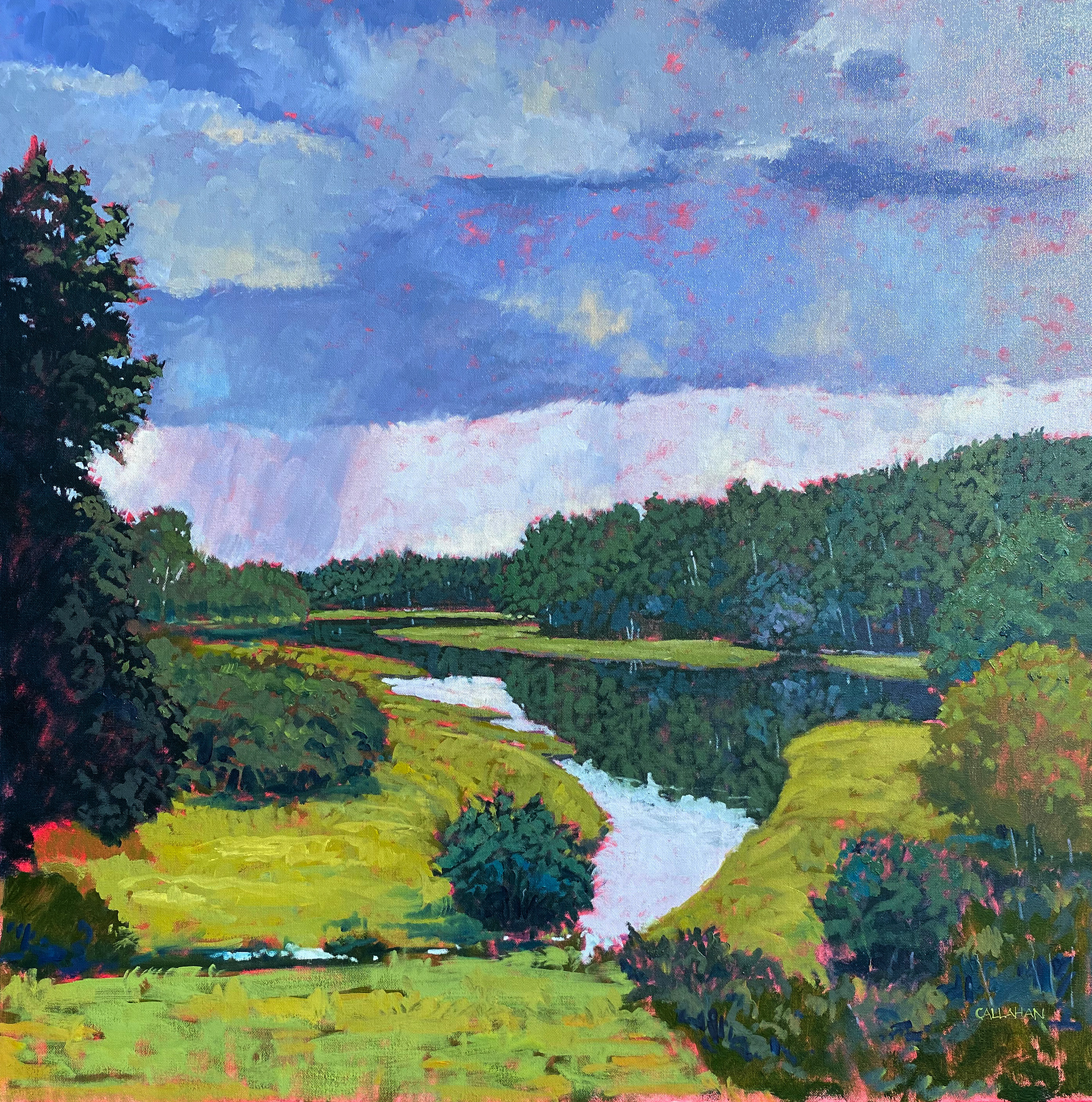SOLD Maine Saltmarsh, 36 x 36 oil (sold)