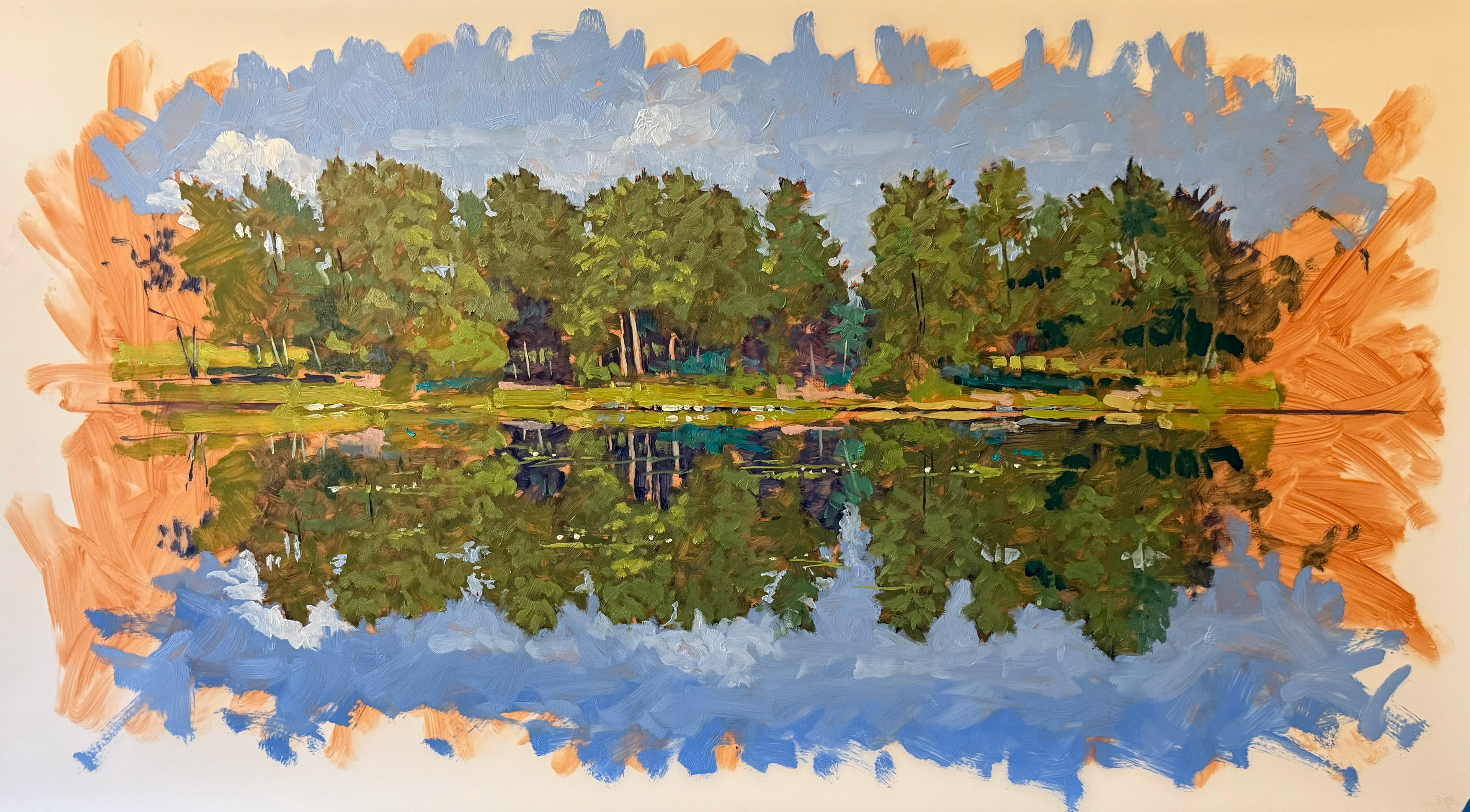 Kimball Lake 36"24" oil on mylar