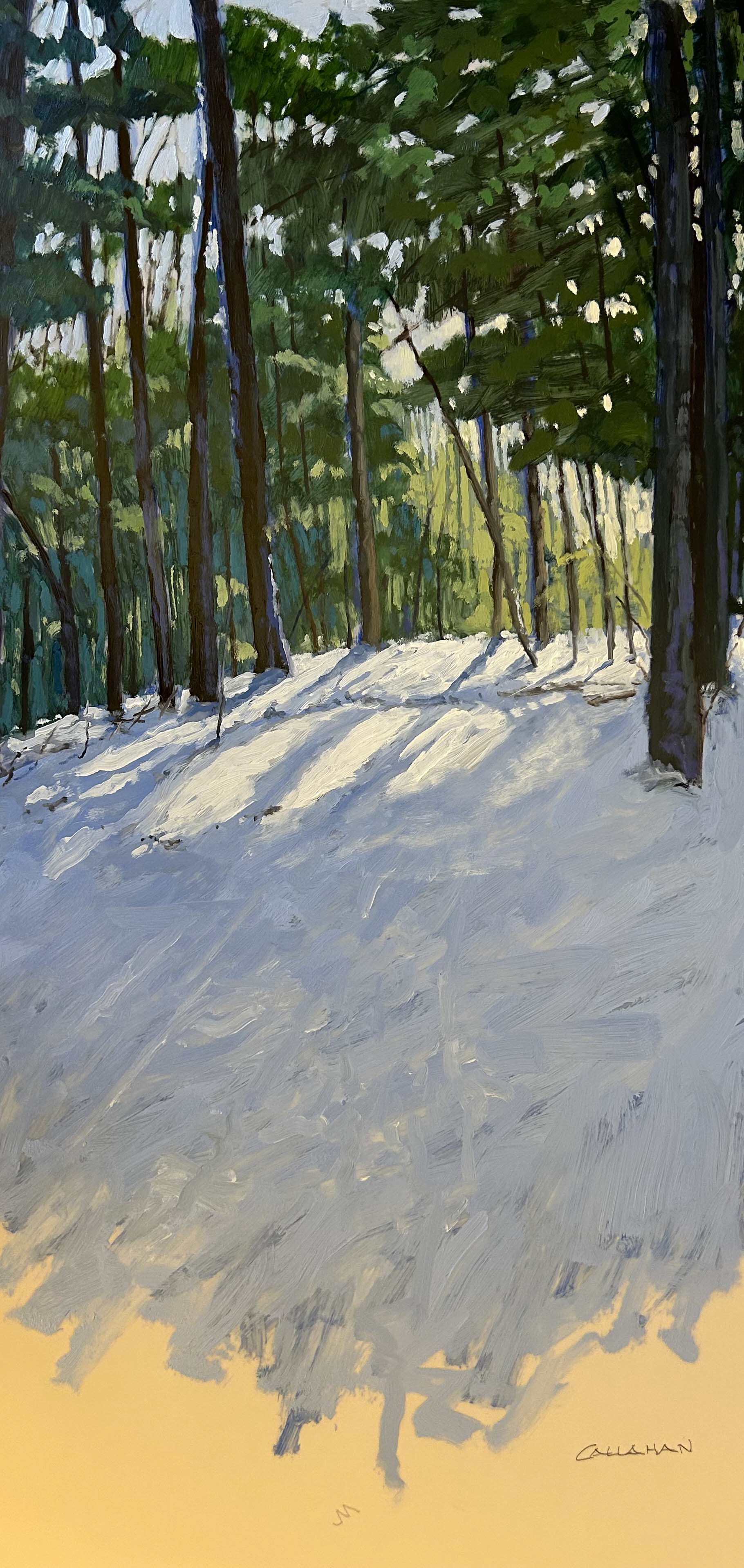 Winter Light 14x24 Oil on Mylar