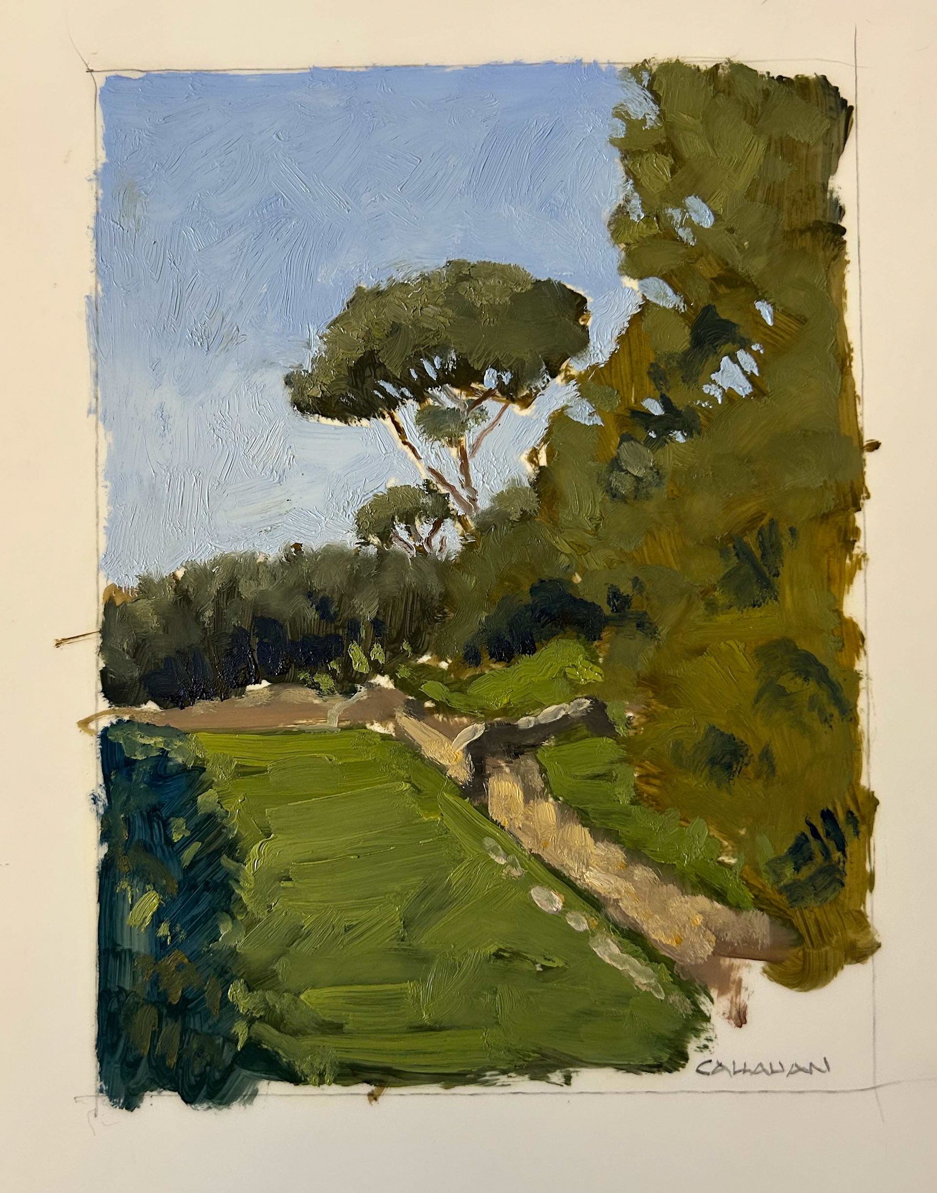 Italia,6x8 Oil on Mylar 