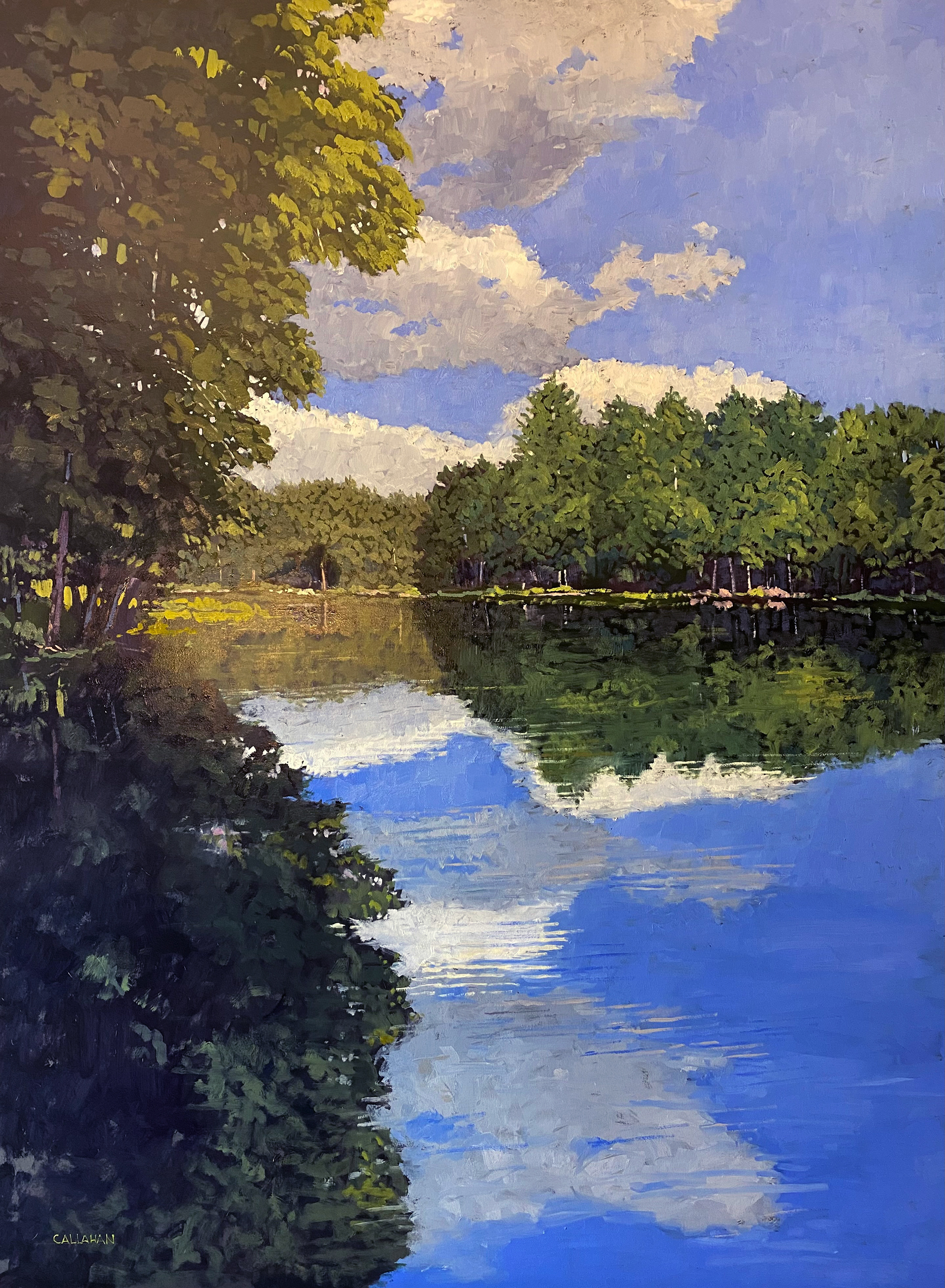 Boutwell Pond 1, 36 x 40 oil on panel
