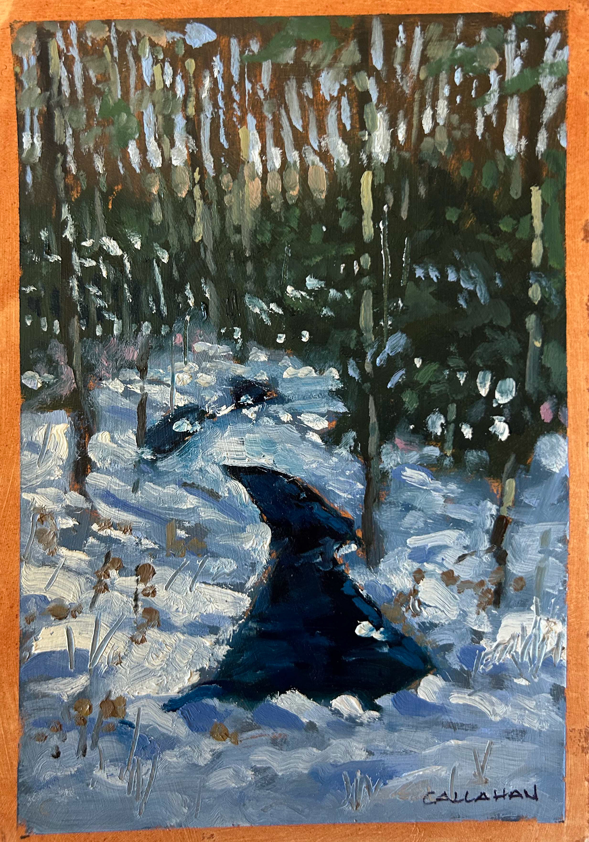 Study Winter Brook 5x7 Reeves WC Paper.