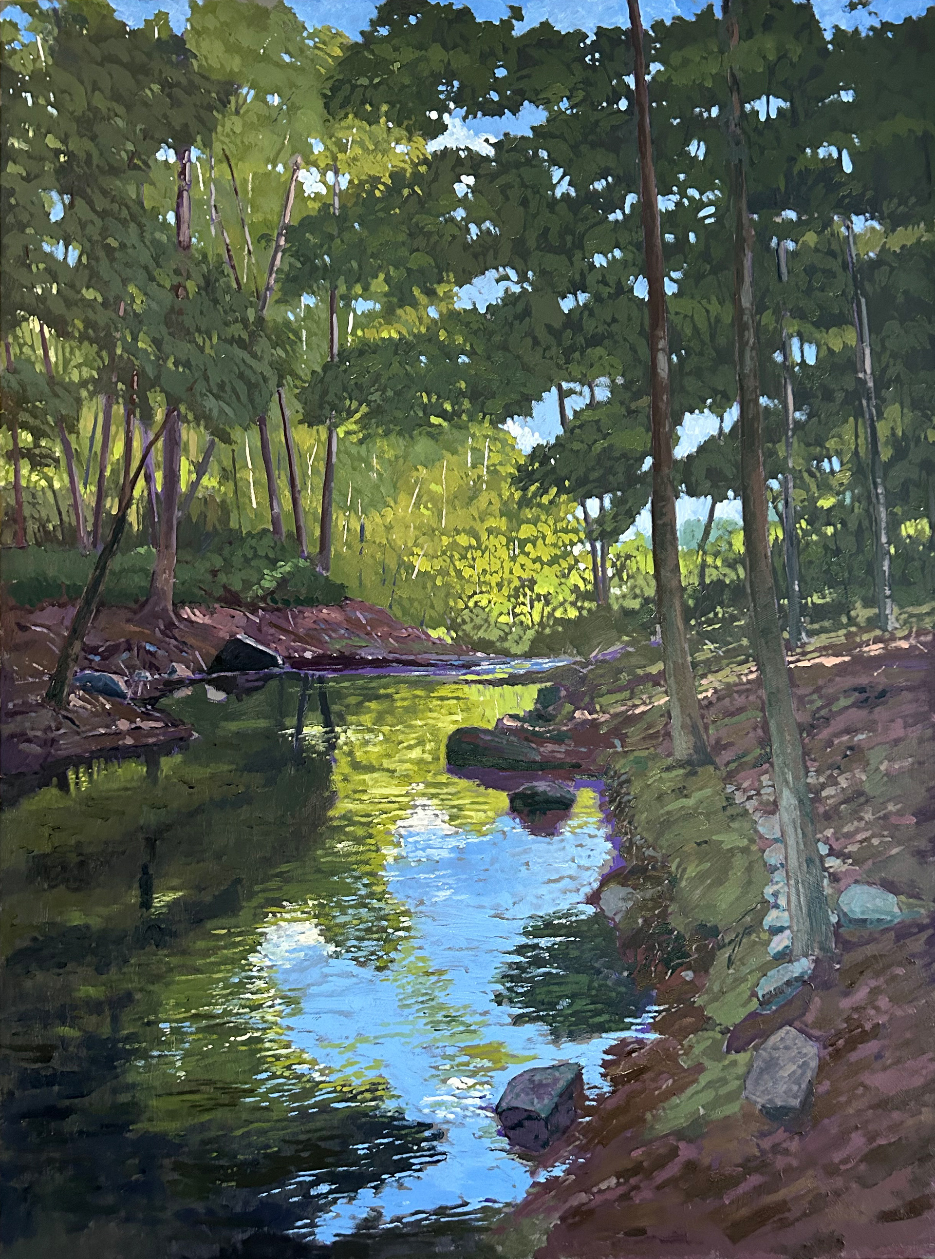 Turkey River SPS XC Course 3'x4' oil on wood