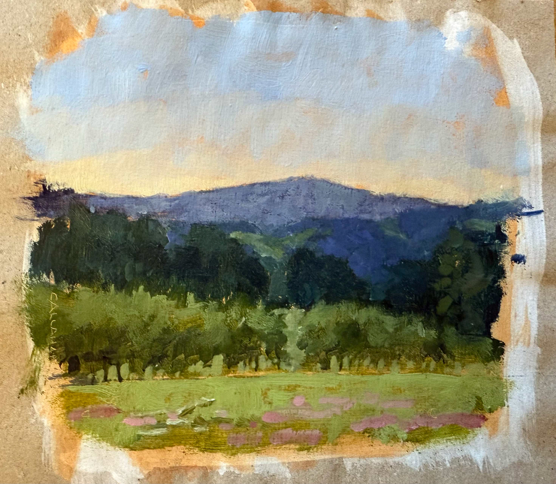 Oberfrauenau study 8x6 on paper