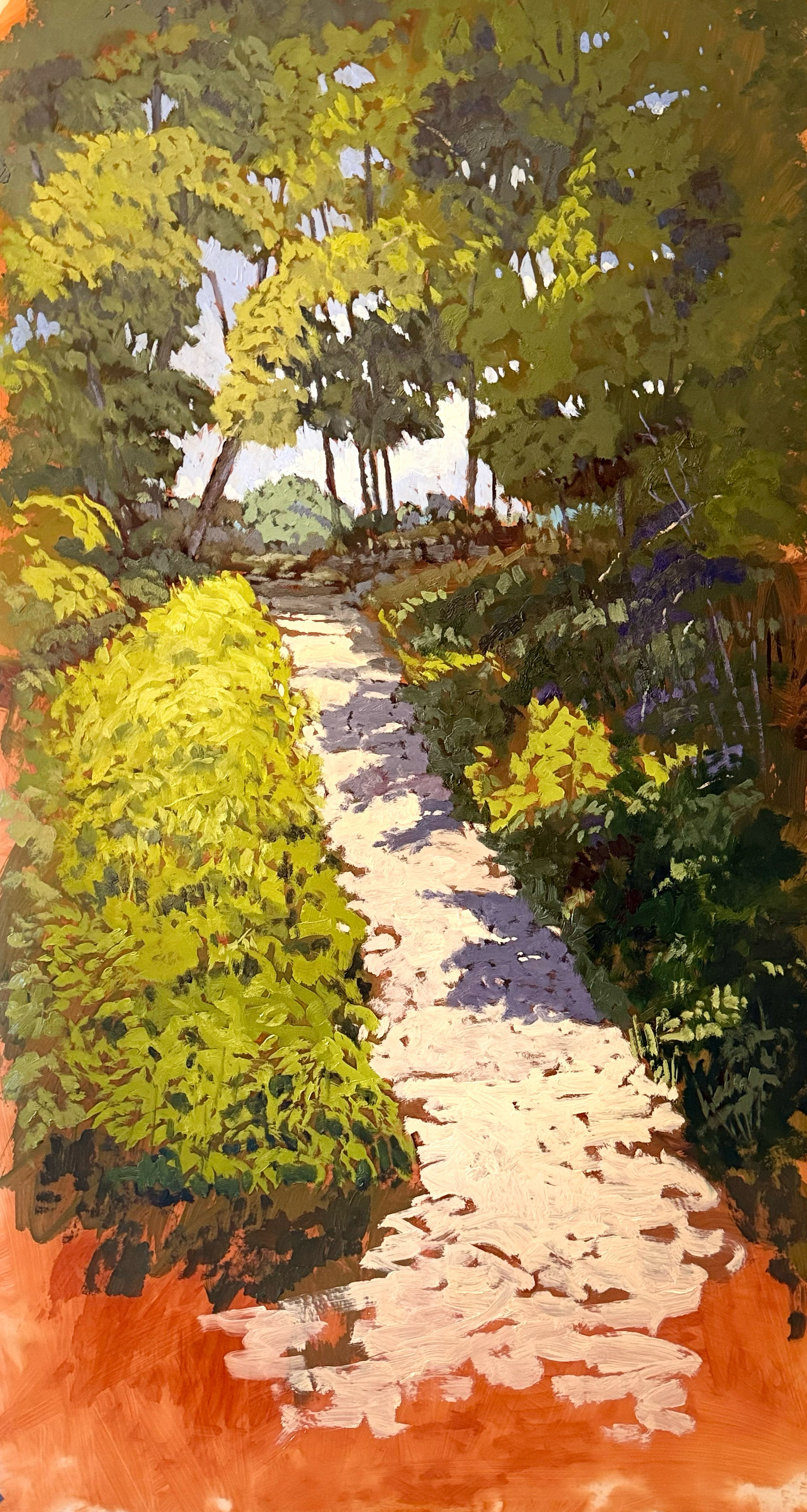Final XC Hill 24"x36, Oil on Mylar