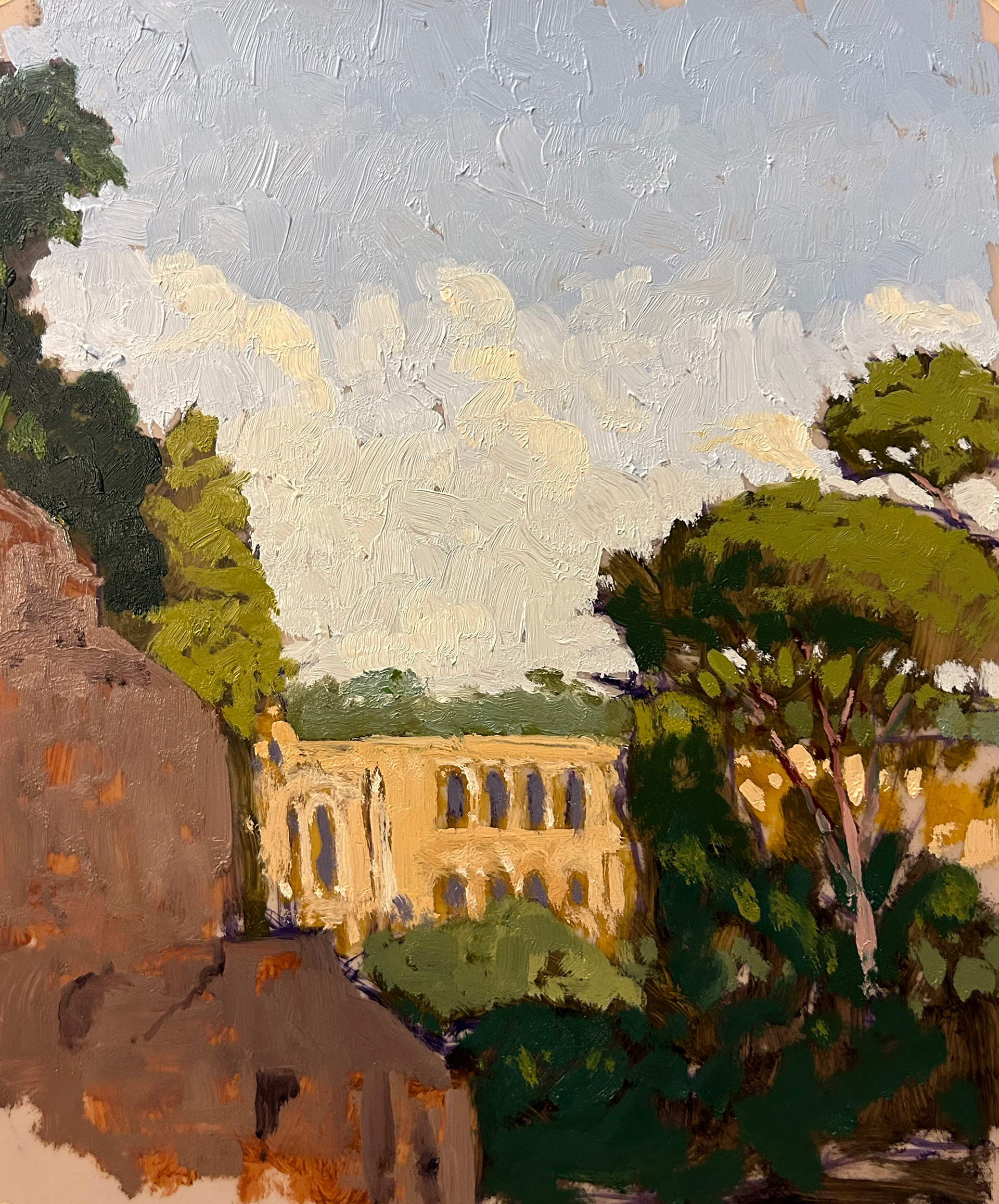 Palatine from Aventine 11x14 oil on Mylar SOLD
