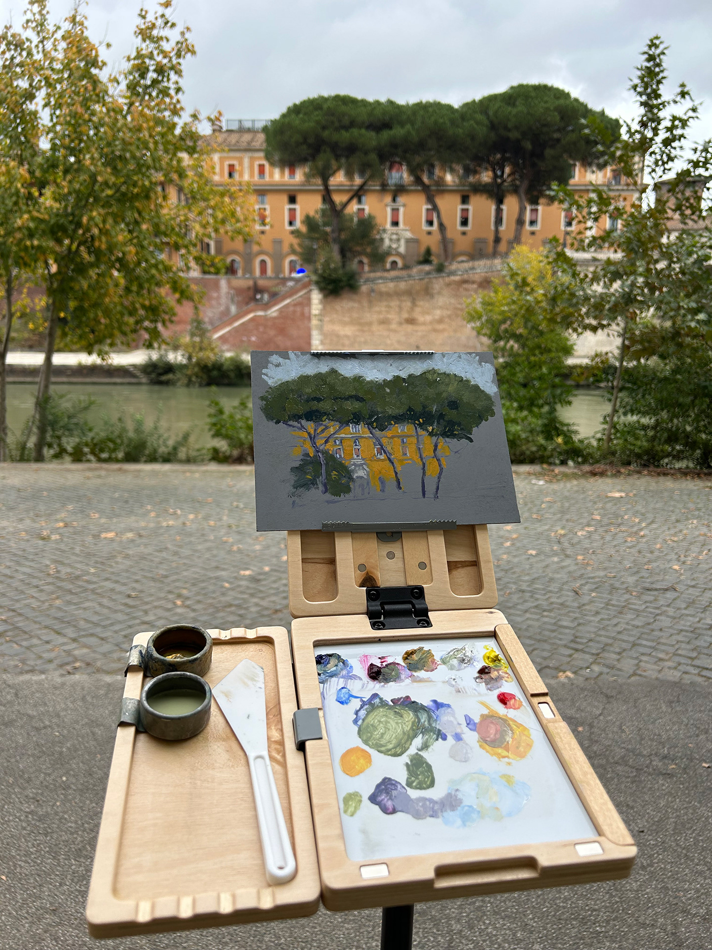 Painting on Site Rome Tiber Island