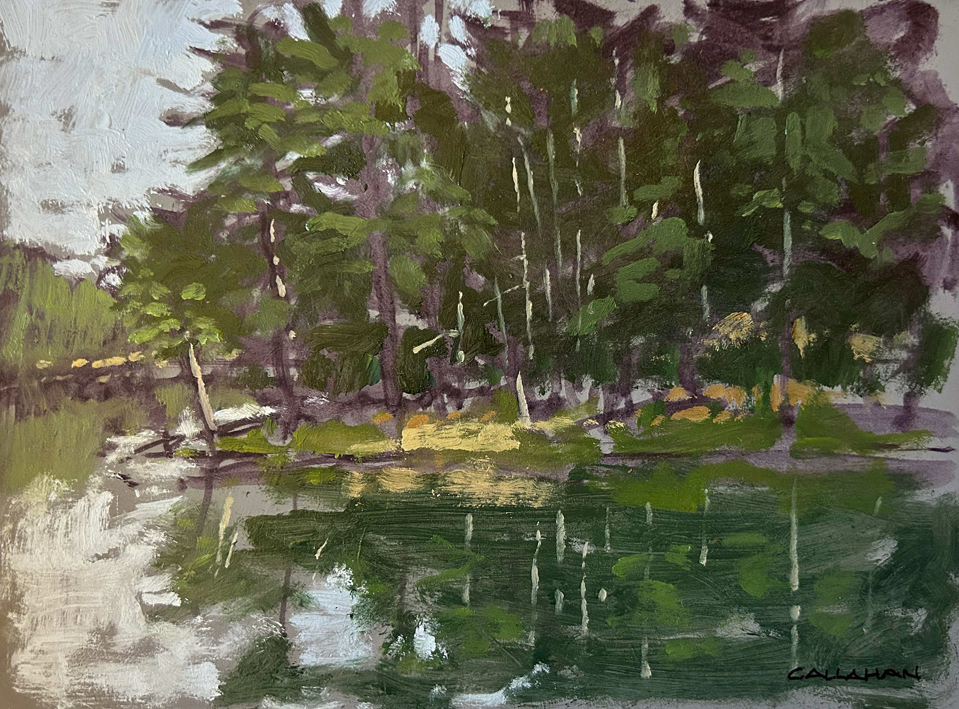 Kimball Lake 1 8x6 oil on panel