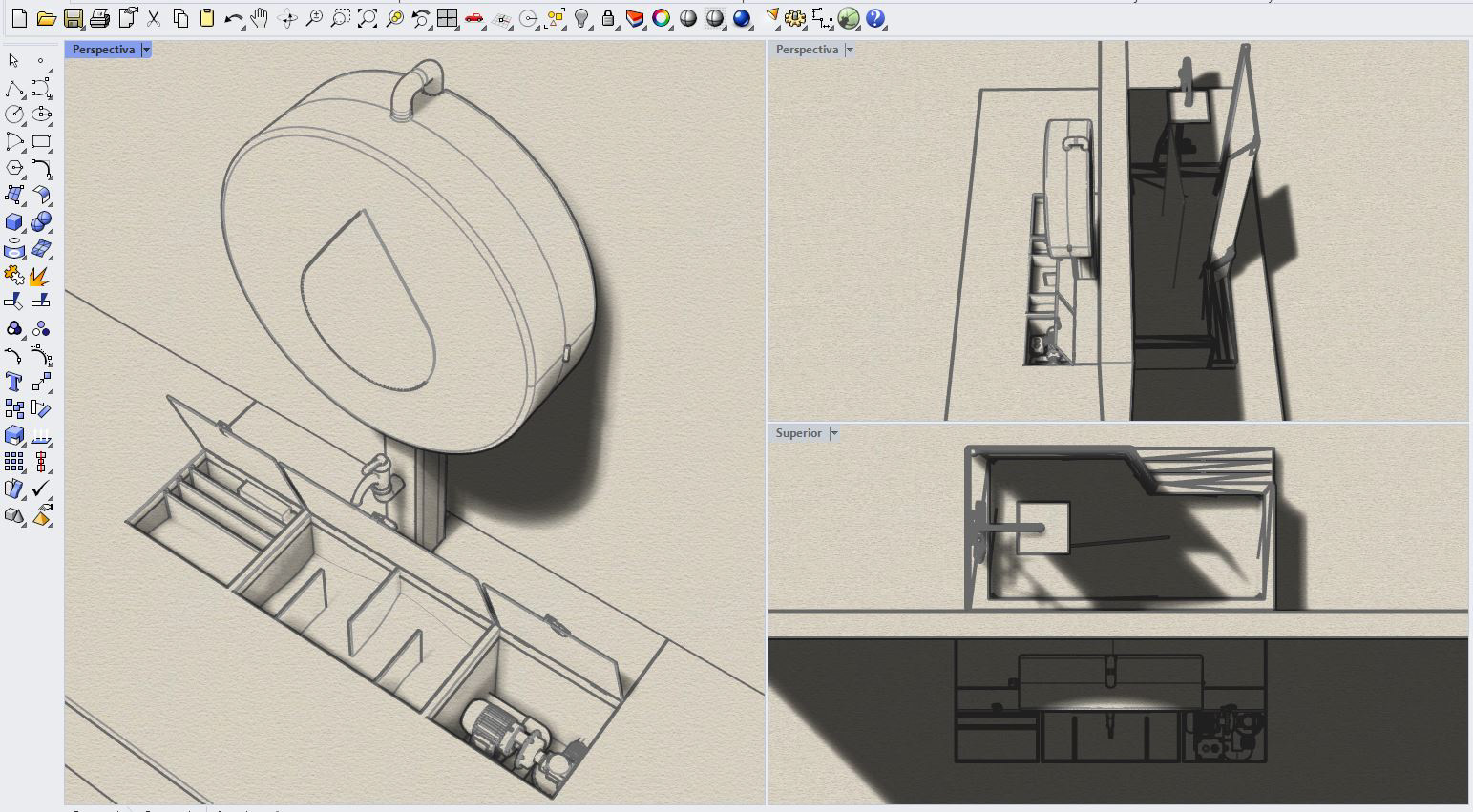 Modelado CAD en Rhinoceros 3D