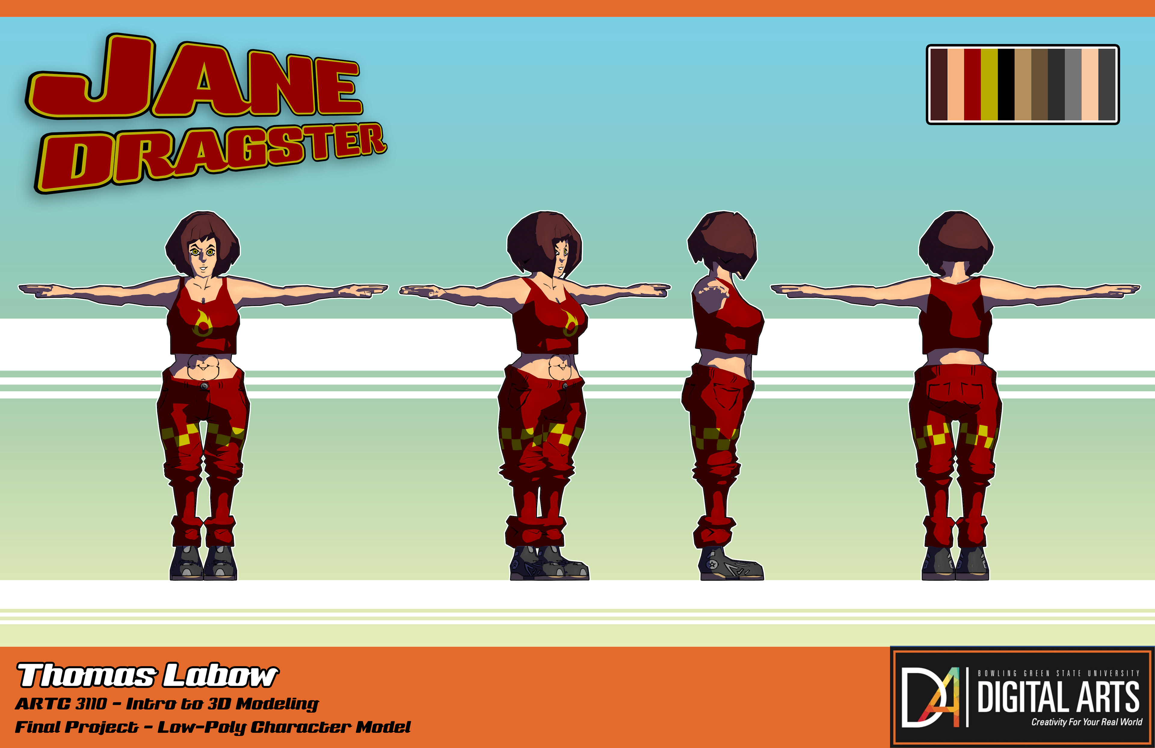 Low-Poly Character Model - Fall 2023