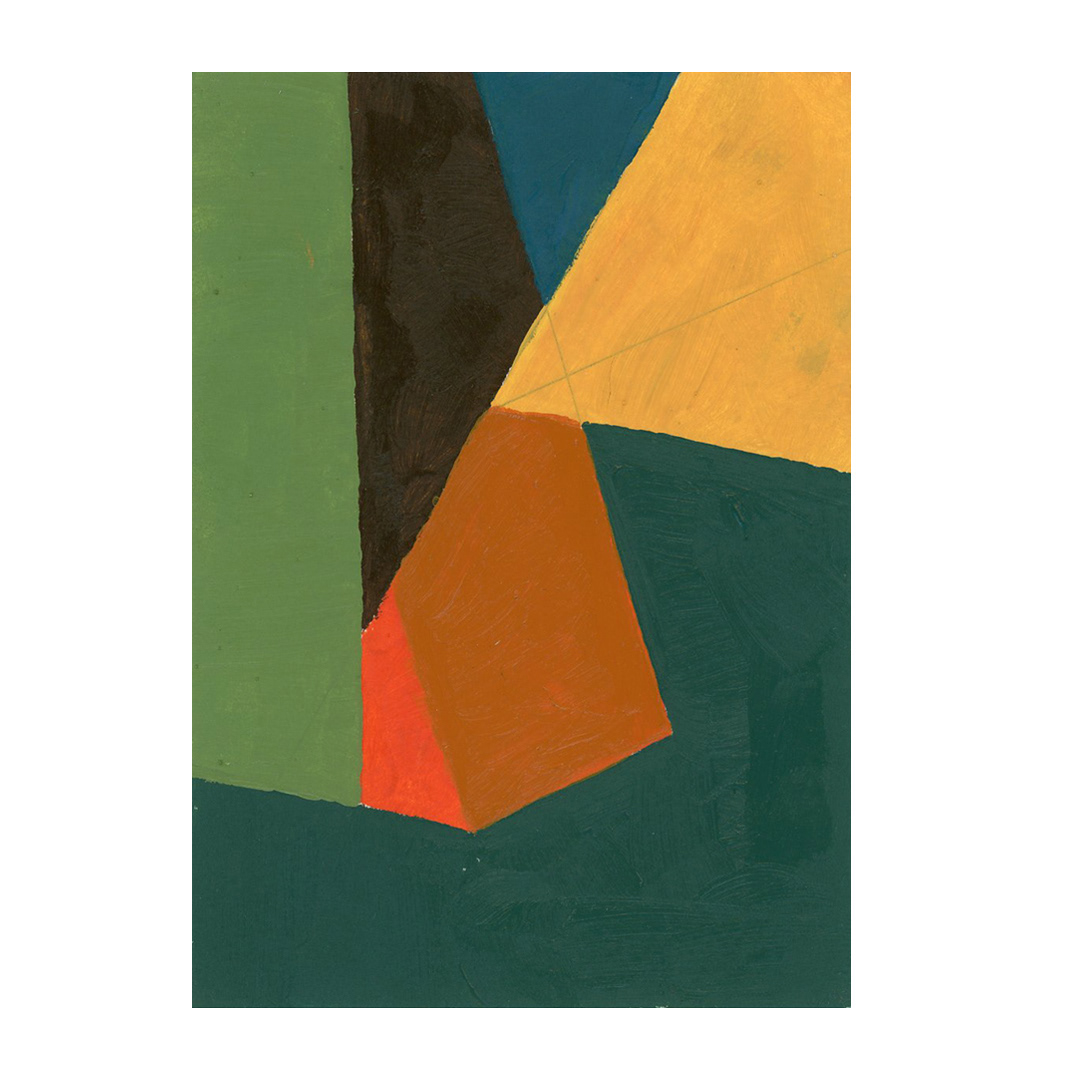 The Orange Happened, 4.25x6, acrylic on paper